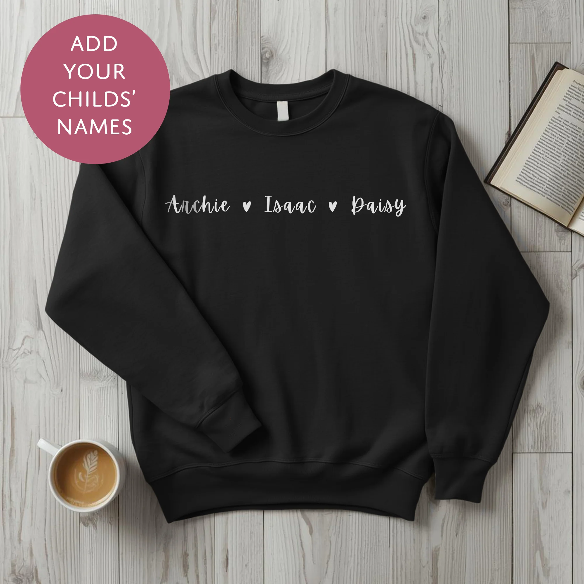 Personalised Kids Names Sweater For Mum - Custom Mothers Day Jumper - Image 13