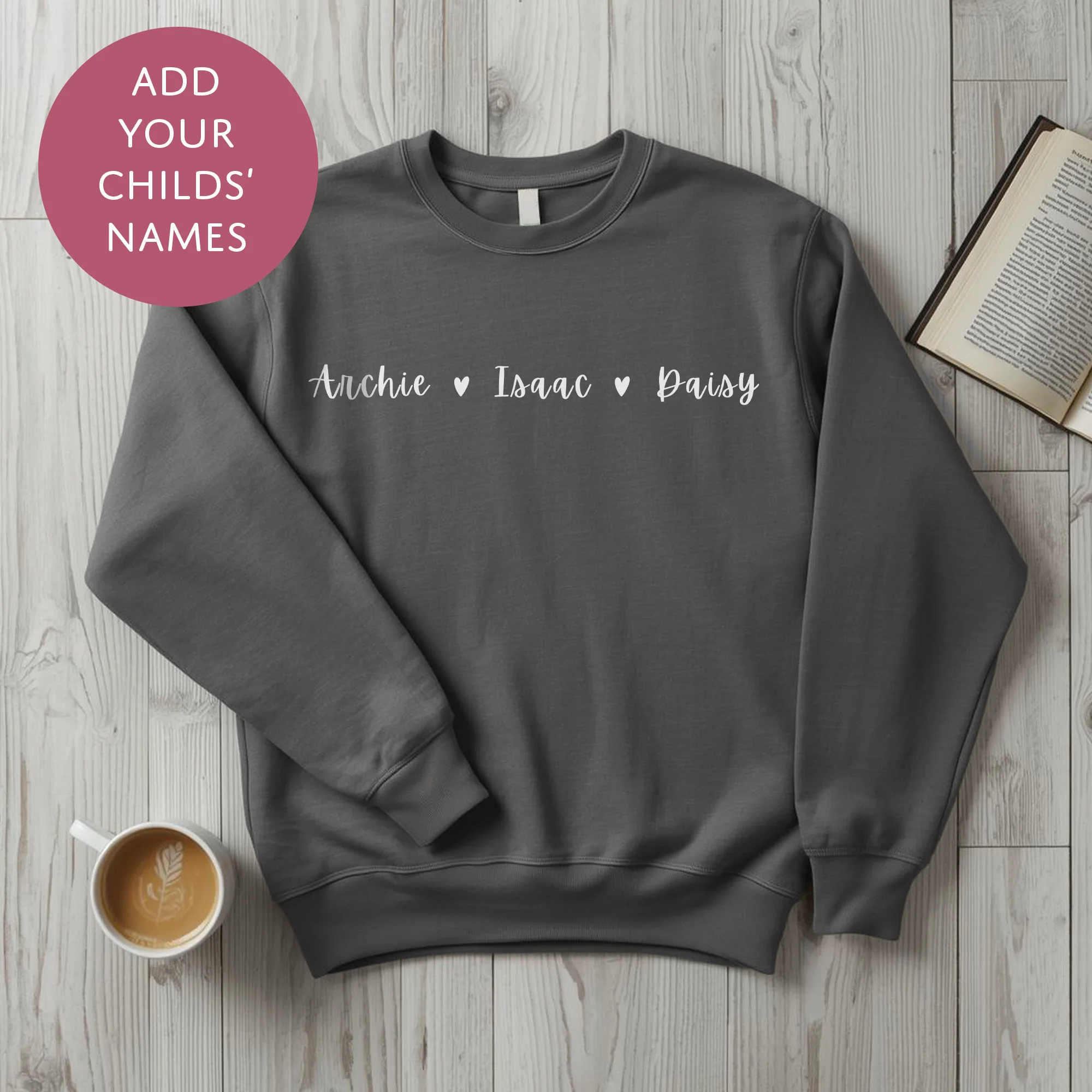Personalised Kids Names Sweater For Mum - Custom Mothers Day Jumper - Image 14