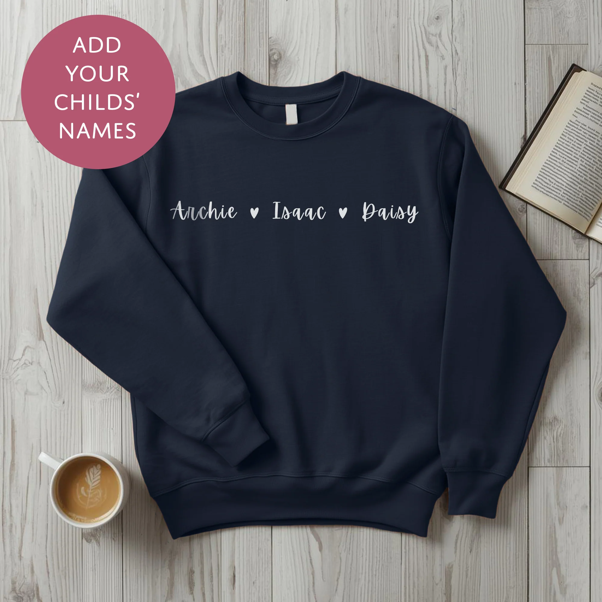 Personalised Kids Names Sweater For Mum - Custom Mothers Day Jumper - Image 4