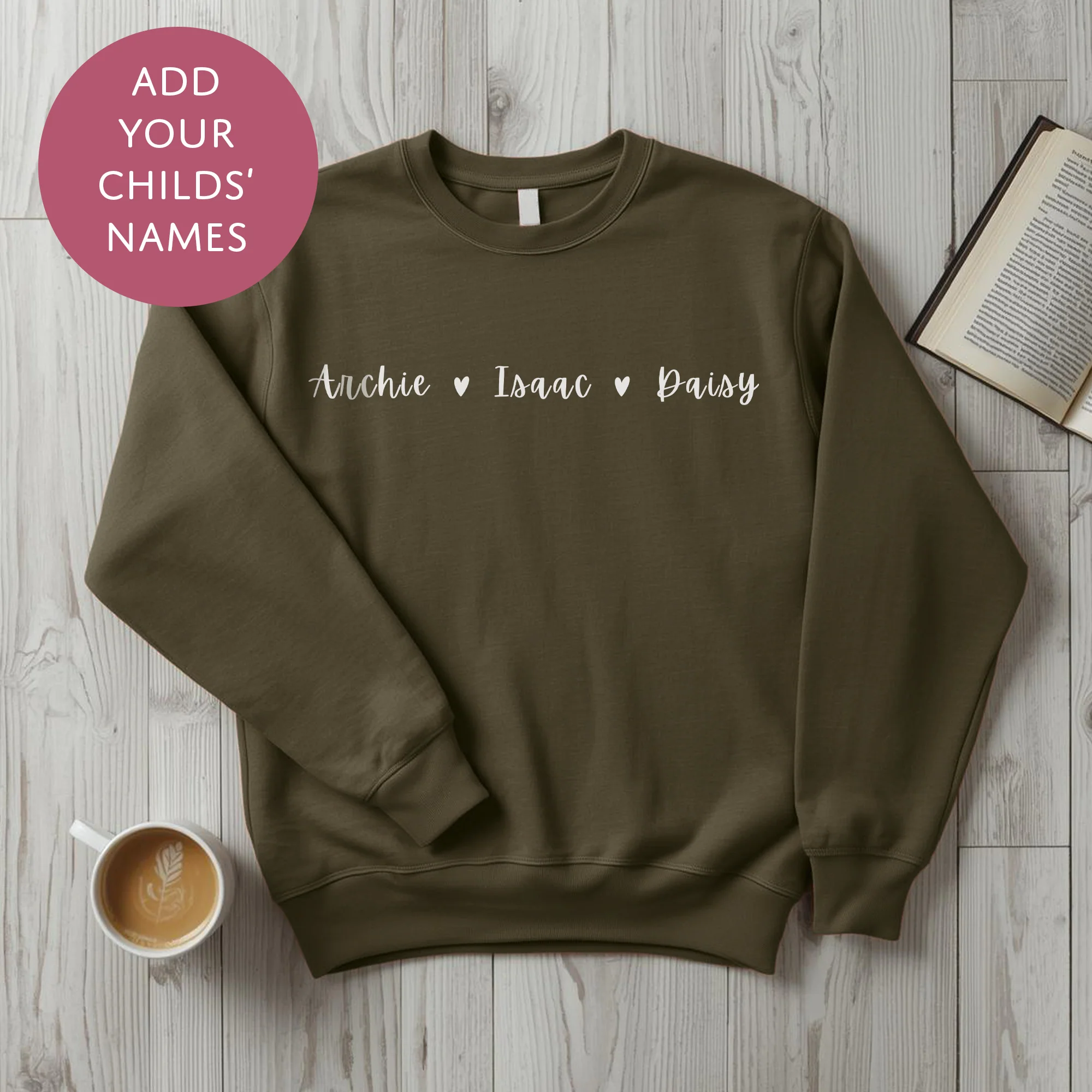 Personalised Kids Names Sweater For Mum - Custom Mothers Day Jumper - Image 6