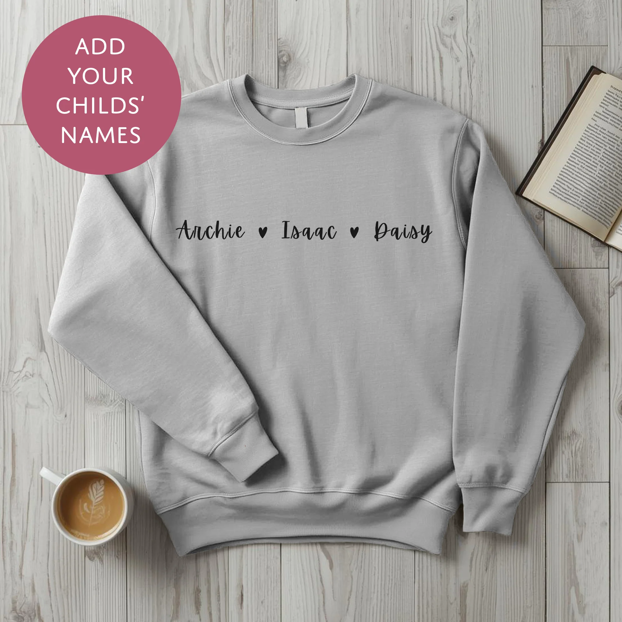 Personalised Kids Names Sweater For Mum - Custom Mothers Day Jumper - Image 7