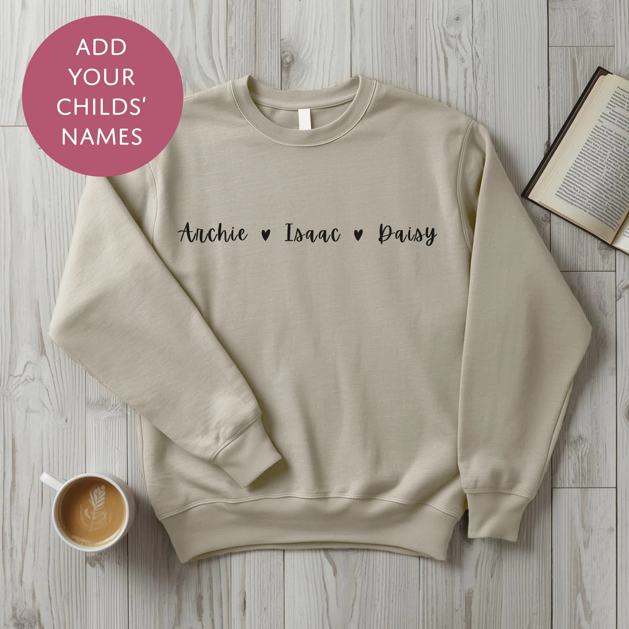 Personalised Kids Names Sweater For Mum - Custom Mothers Day Jumper - Image 8