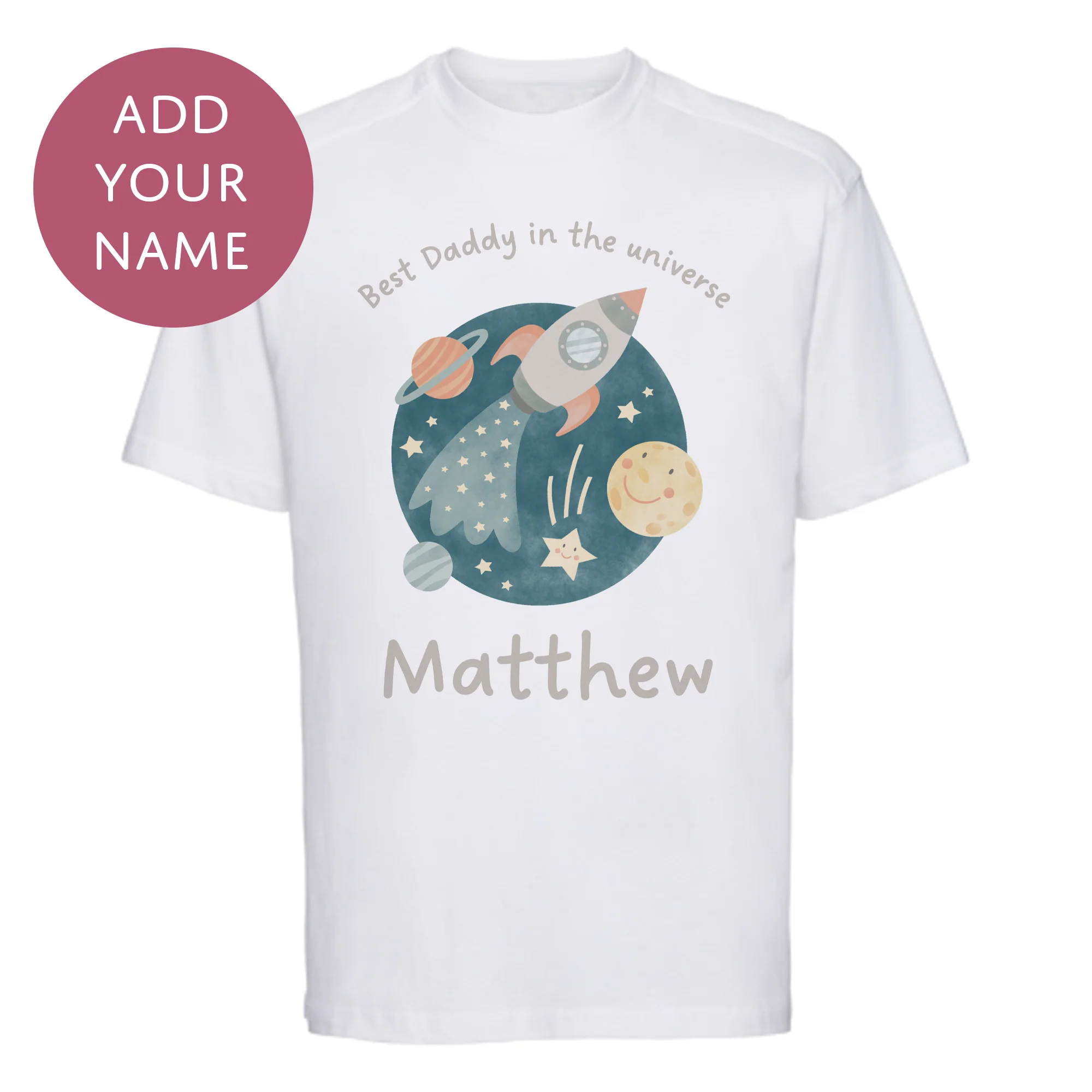 Personalised Matching Universe Set - Daddy and Baby Tshirt and Babygrow - My First Fathers' Day Gift - Image 3