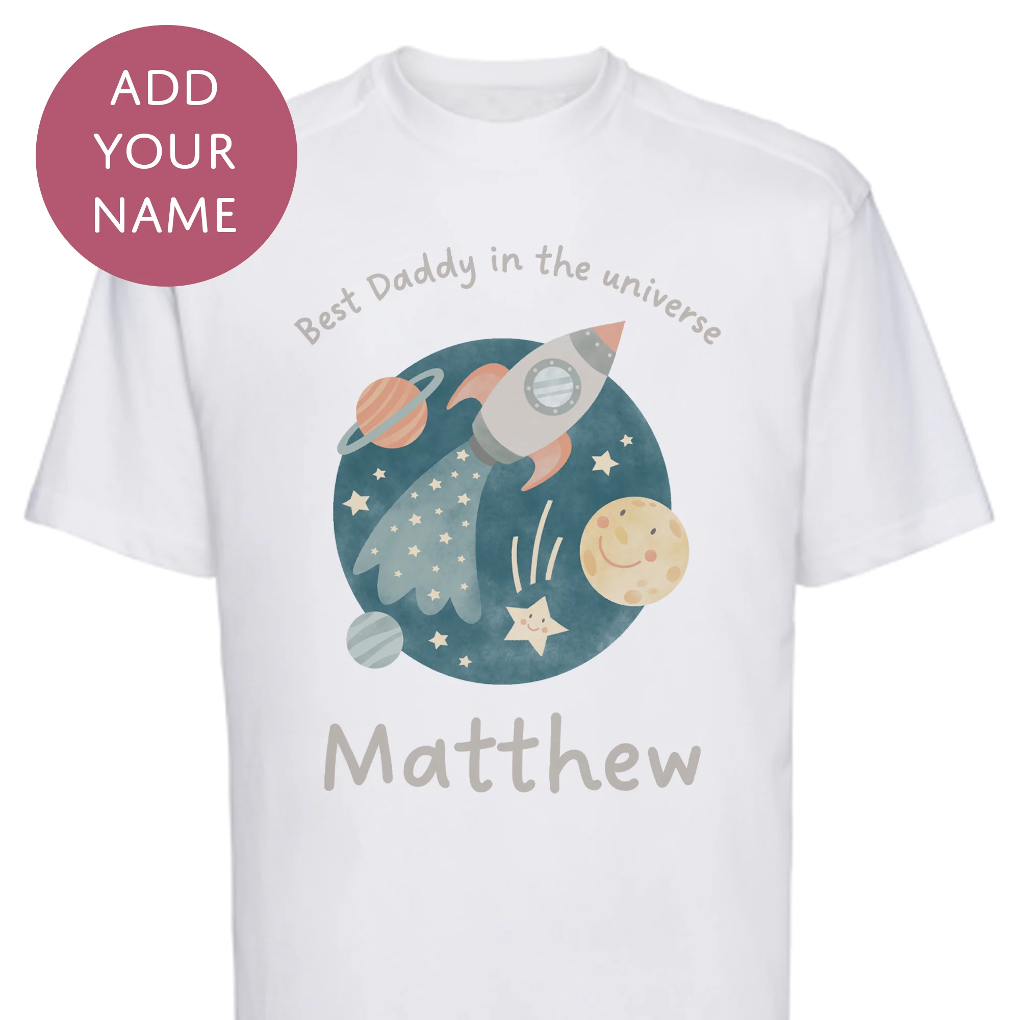 Personalised Matching Universe Set - Daddy and Baby Tshirt and Babygrow - My First Fathers' Day Gift - Image 5