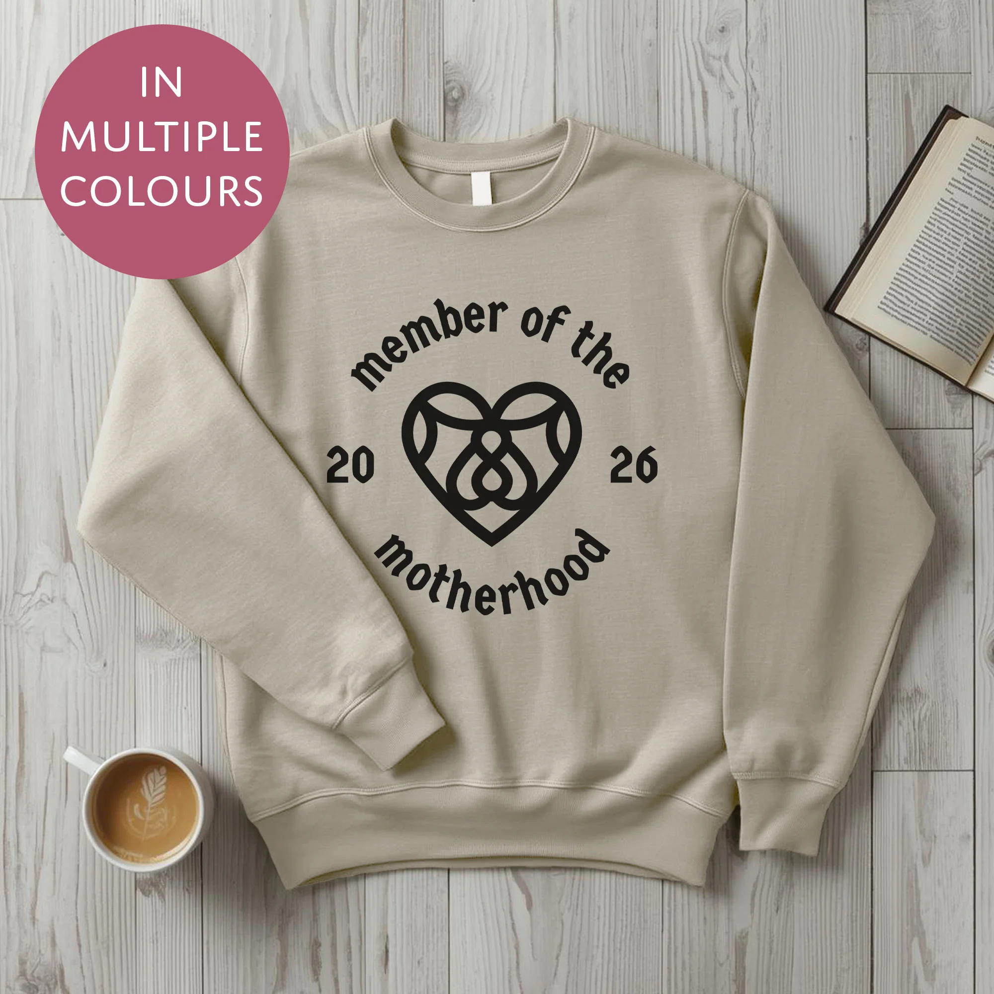 Personalised Motherhood Club Sweater With Custom Year - Cool Cult Mothers Day Gift For Mum - Image 2
