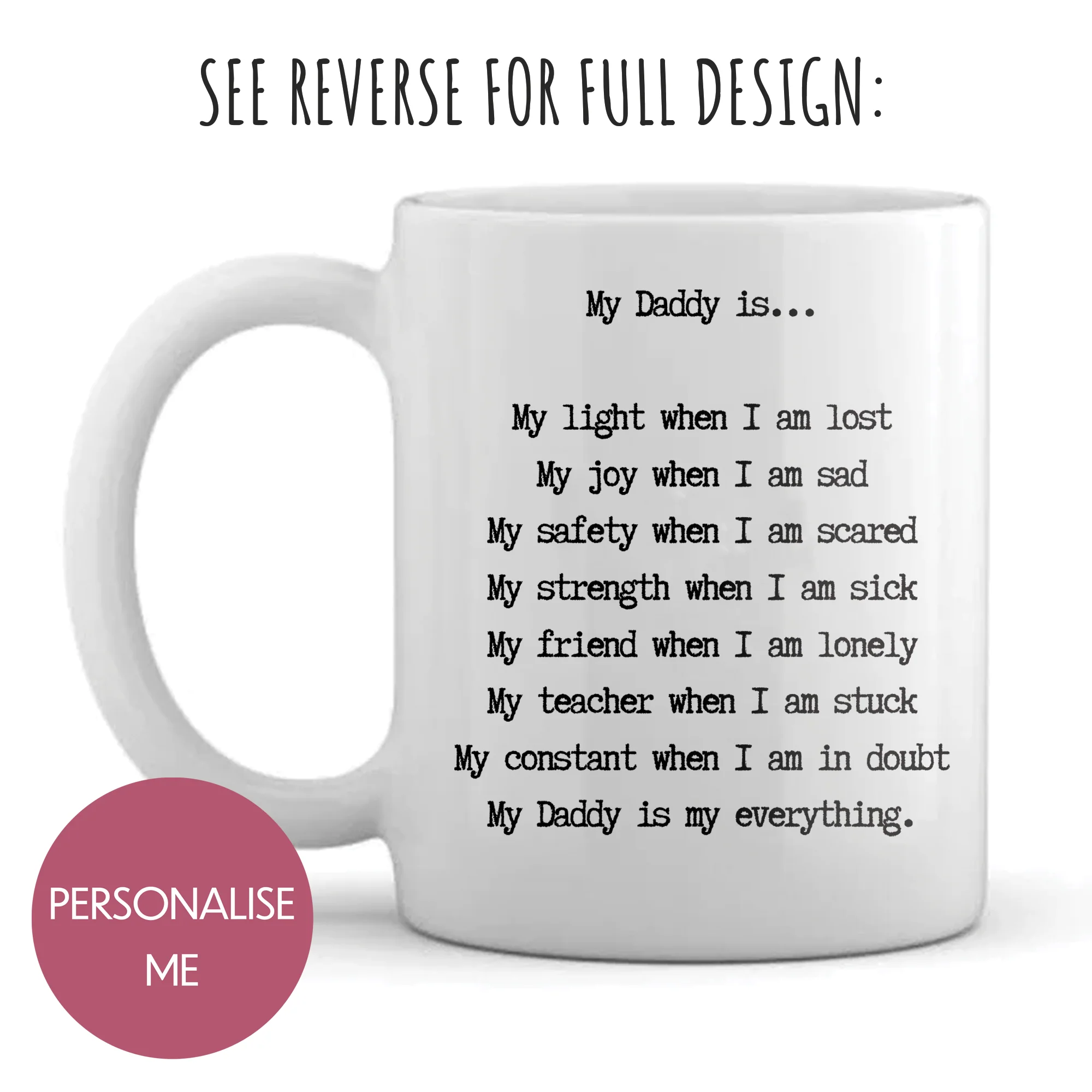 Personalised Mug - For Dad - Sentimental Poem & Photo Design - Image 3