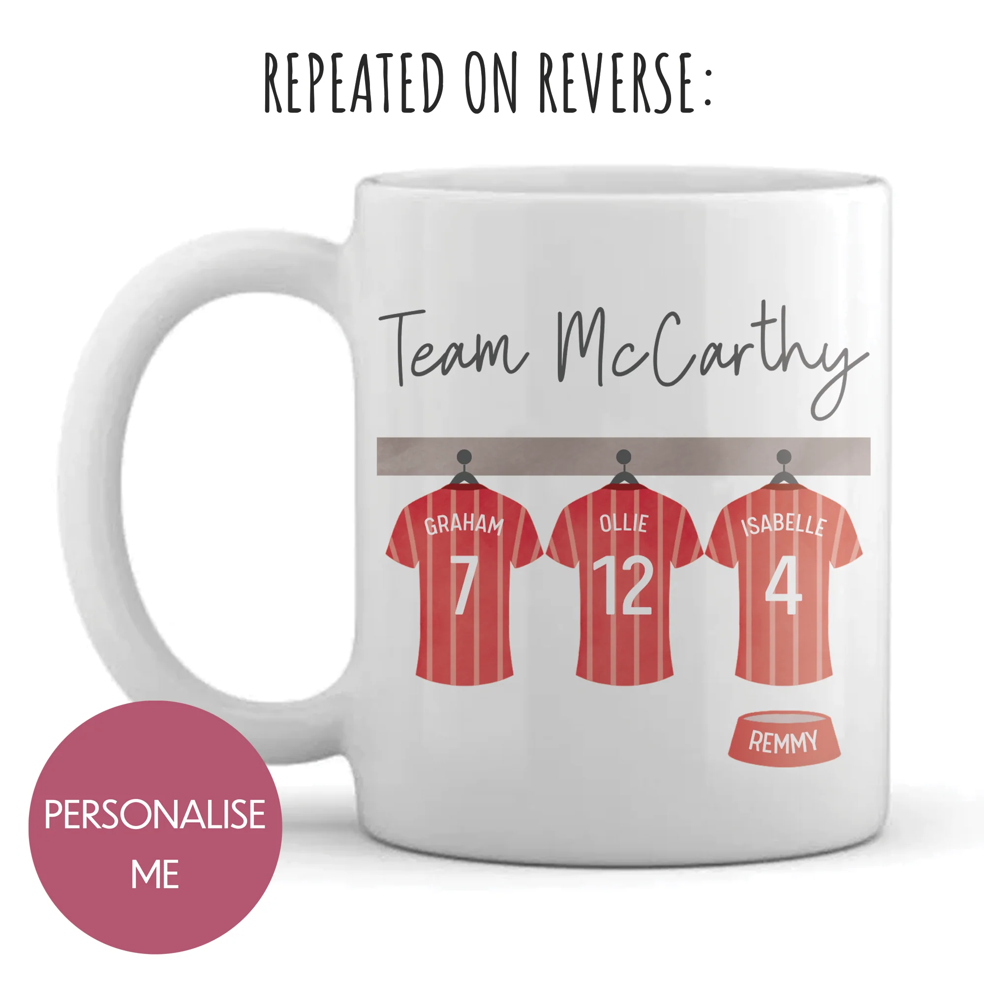 Personalised Mug - For Dad - Team *Family* Design - Image 2