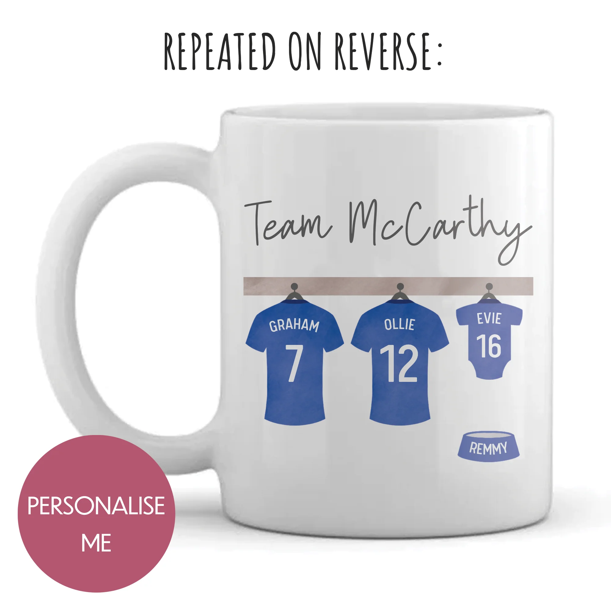 Personalised Mug - For Dad - Team *Family* Design - Image 7