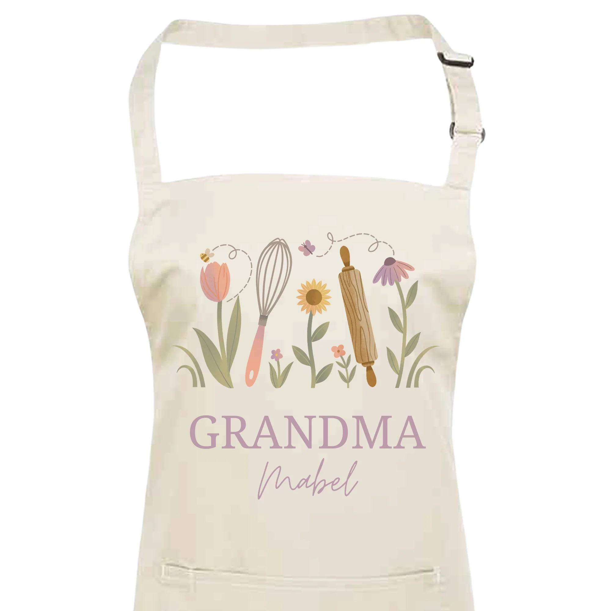 Personalised Floral Apron For Her - Mothers Day Gift For Mum, Grandma - Image 3