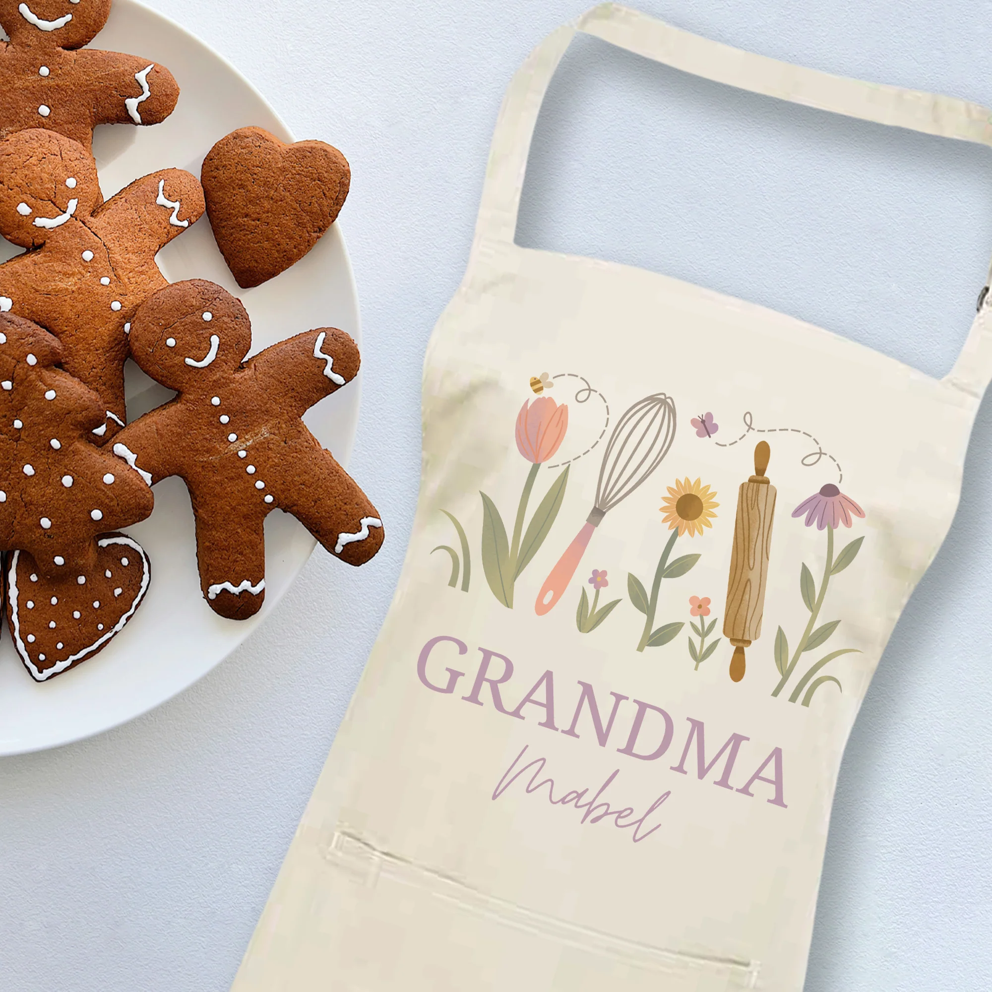 Personalised Floral Apron For Her - Mothers Day Gift For Mum, Grandma - Image 5