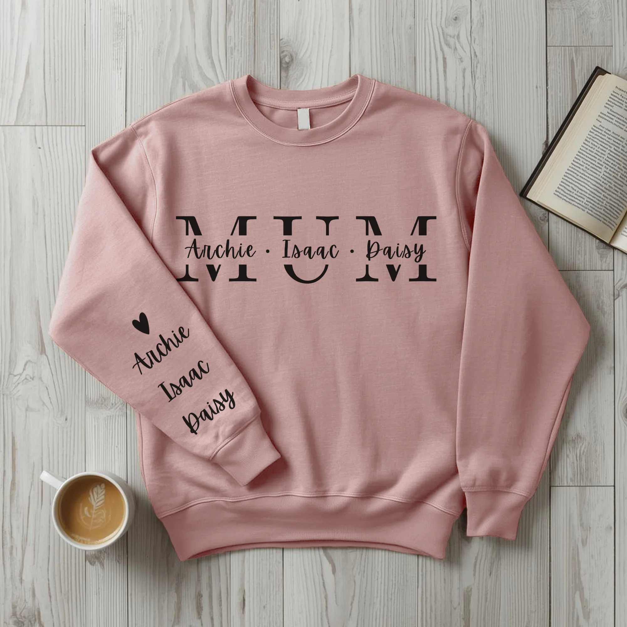 Personalised Mum Sweater with Kids Names - Custom Mothers Day Jumper - Image 10