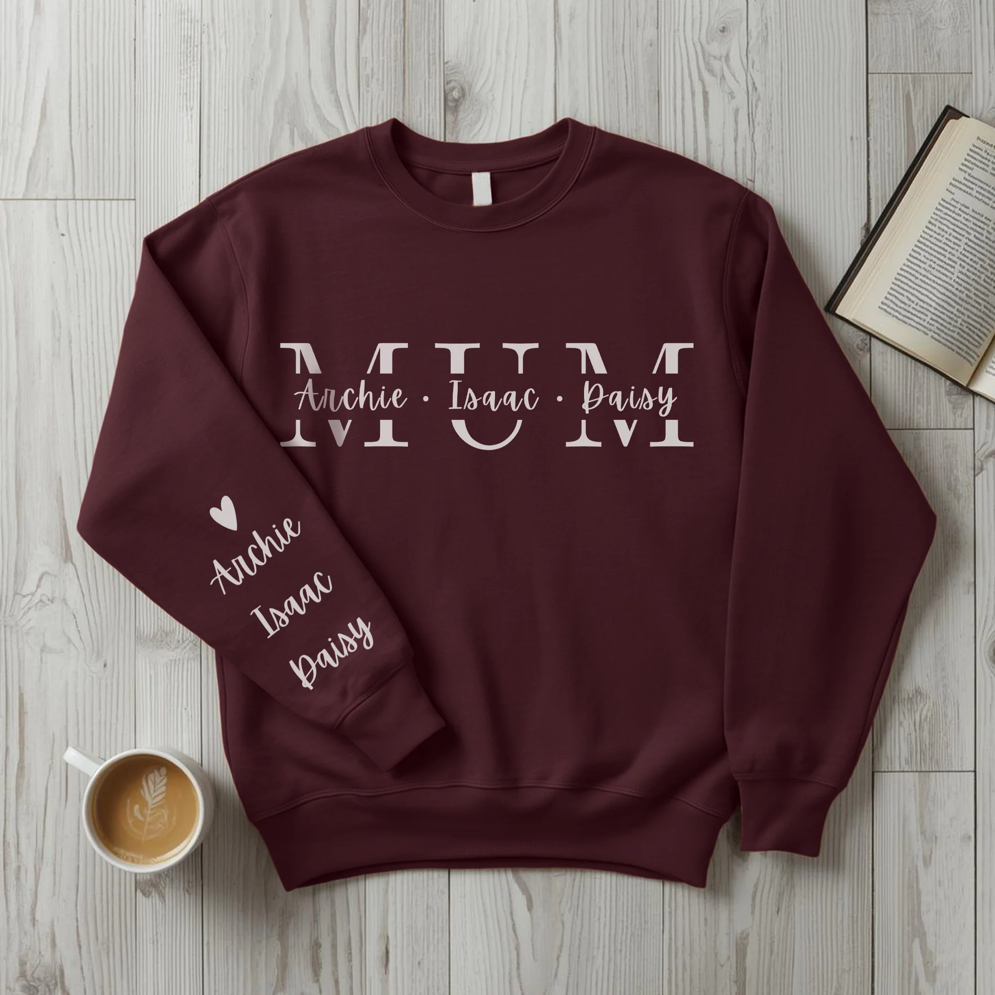 Personalised Mum Sweater with Kids Names - Custom Mothers Day Jumper - Image 11