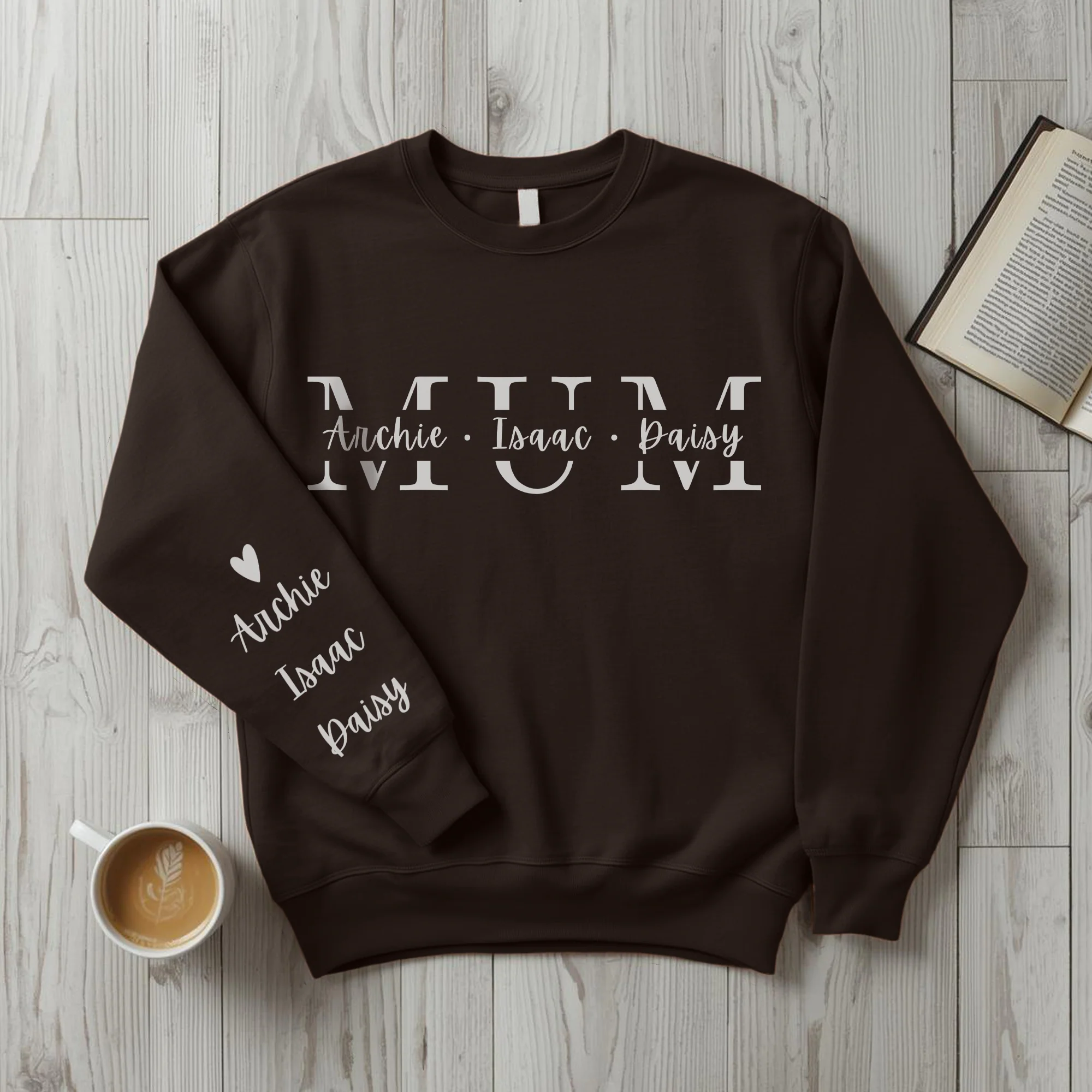 Personalised Mum Sweater with Kids Names - Custom Mothers Day Jumper - Image 12