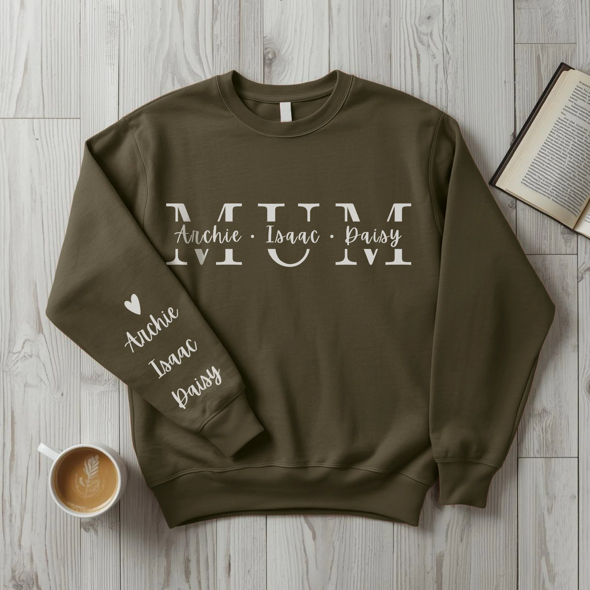 Personalised Mum Sweater with Kids Names - Custom Mothers Day Jumper - Image 13