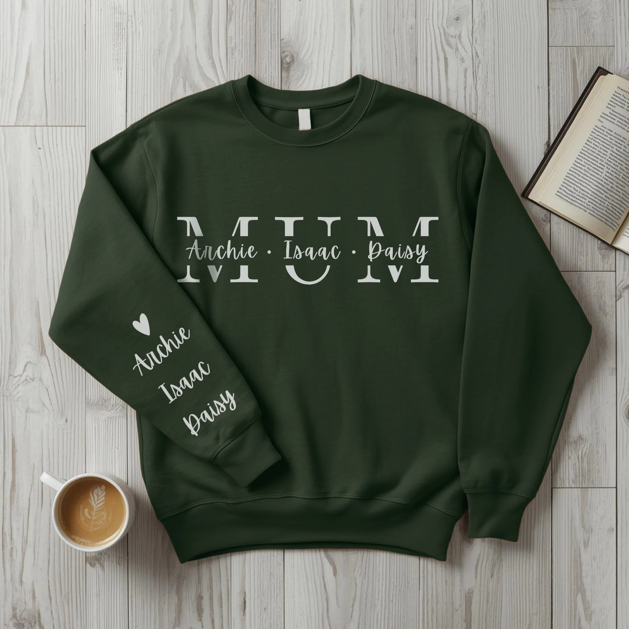 Personalised Mum Sweater with Kids Names - Custom Mothers Day Jumper - Image 14