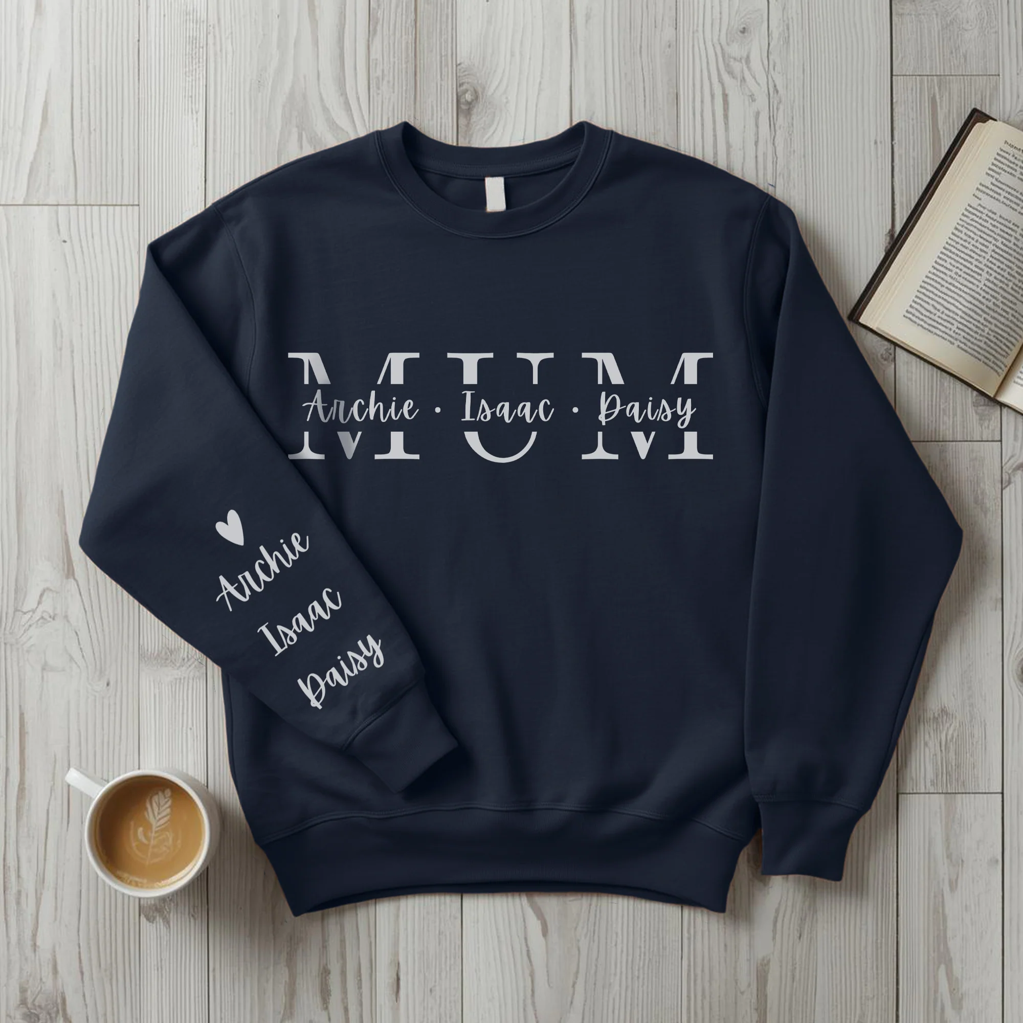 Personalised Mum Sweater with Kids Names - Custom Mothers Day Jumper - Image 15