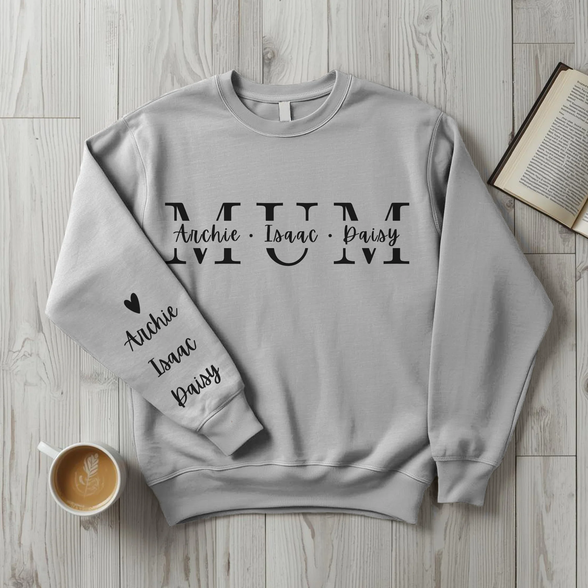 Personalised Mum Sweater with Kids Names - Custom Mothers Day Jumper - Image 16