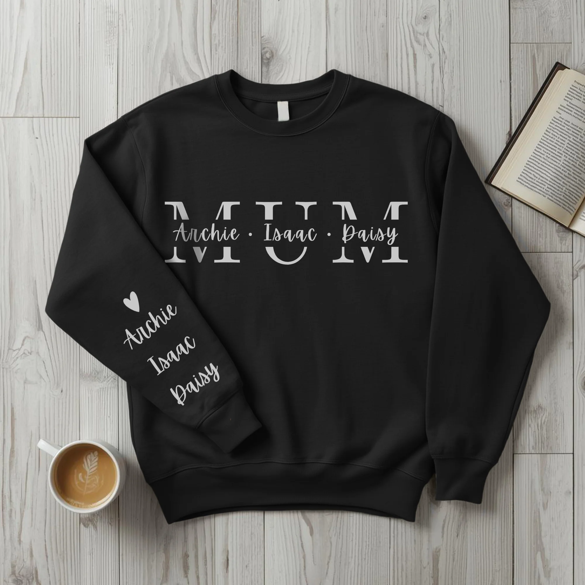 Personalised Mum Sweater with Kids Names - Custom Mothers Day Jumper - Image 17