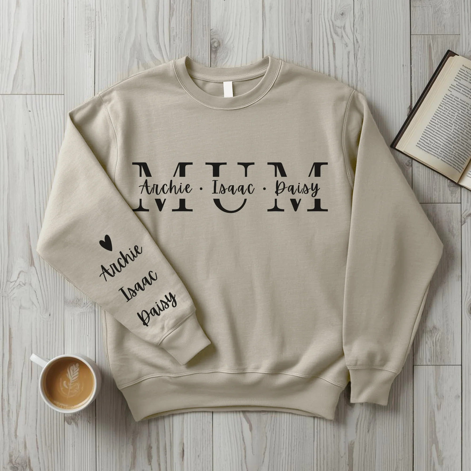 Personalised Mum Sweater with Kids Names - Custom Mothers Day Jumper - Image 18