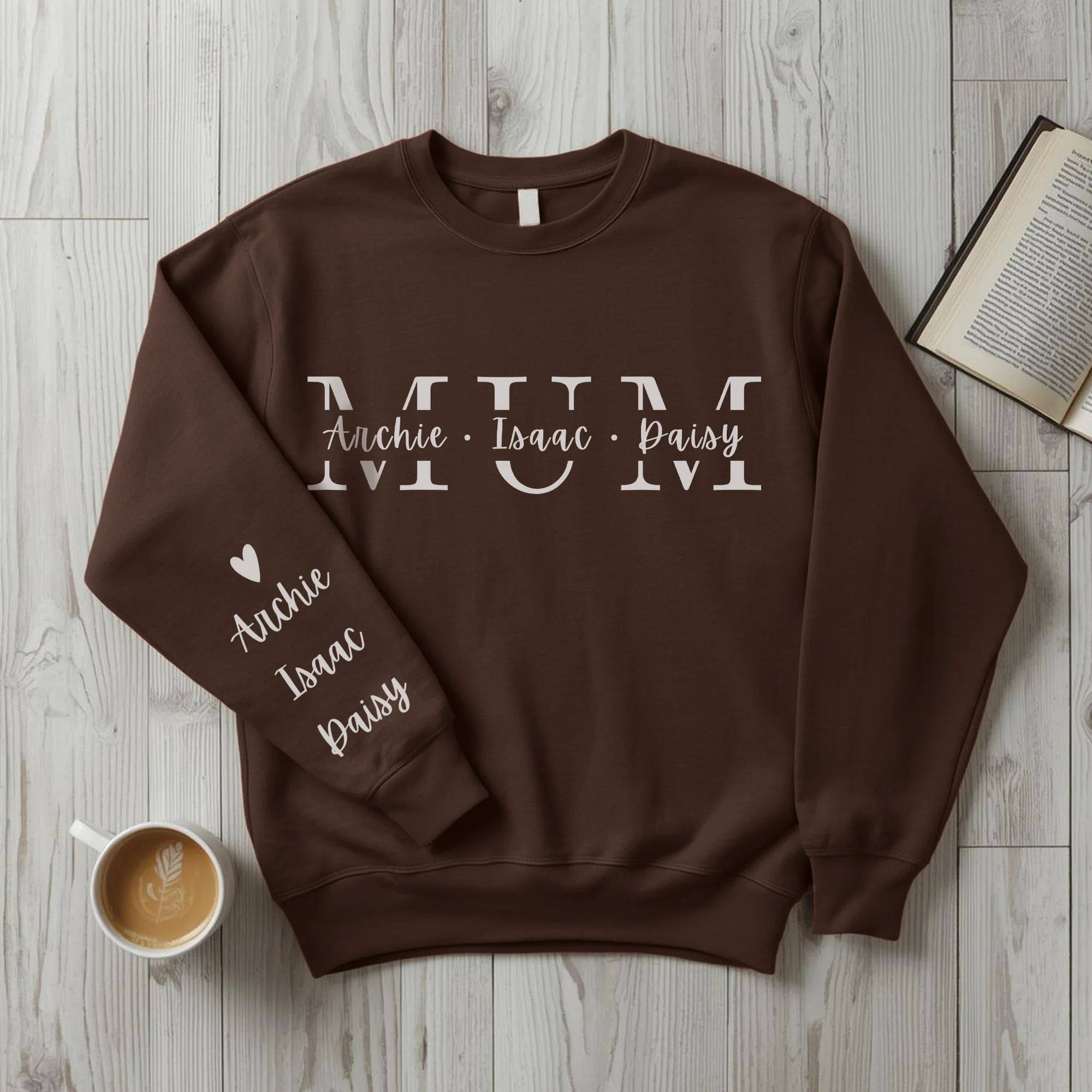 Personalised Mum Sweater with Kids Names - Custom Mothers Day Jumper - Image 20