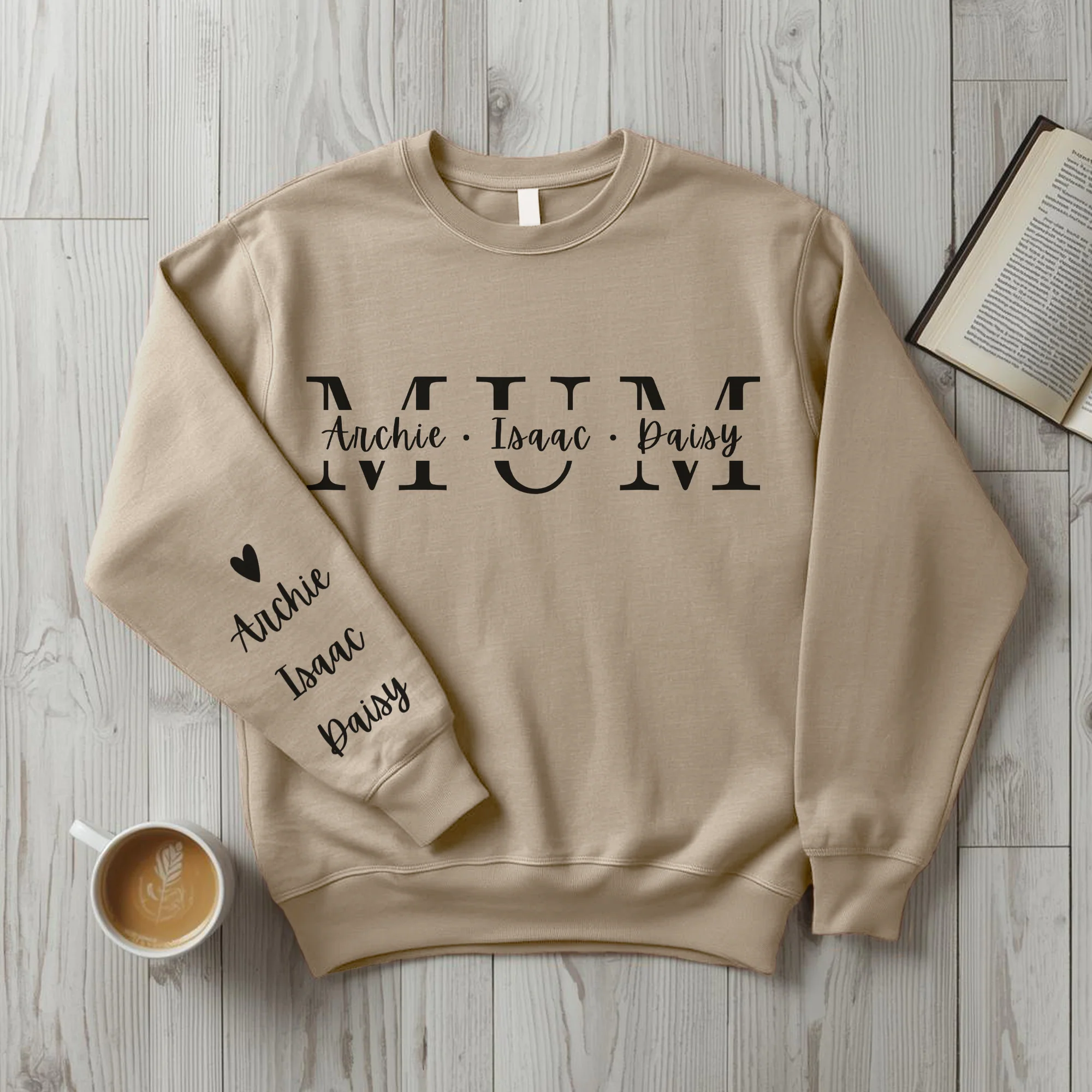 Personalised Mum Sweater with Kids Names - Custom Mothers Day Jumper - Image 21