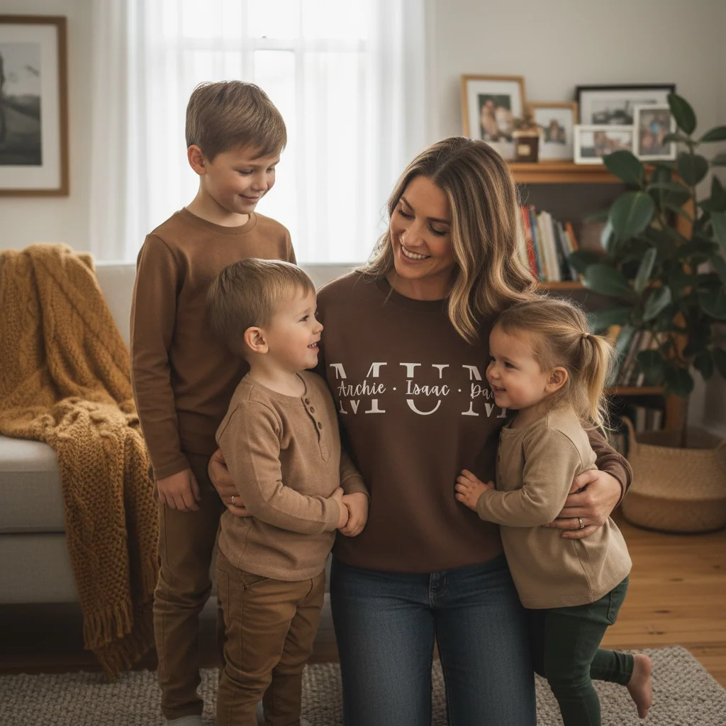 Personalised Mum Sweater with Kids Names - Custom Mothers Day Jumper - Image 9