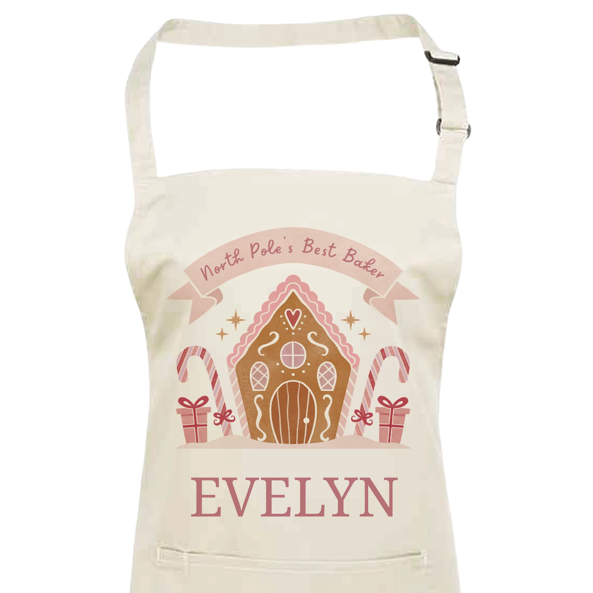 Personalised North Pole Kids Baking Apron (Kids One Size) - Magical Festive Childrens' Apron Gift - Image 3