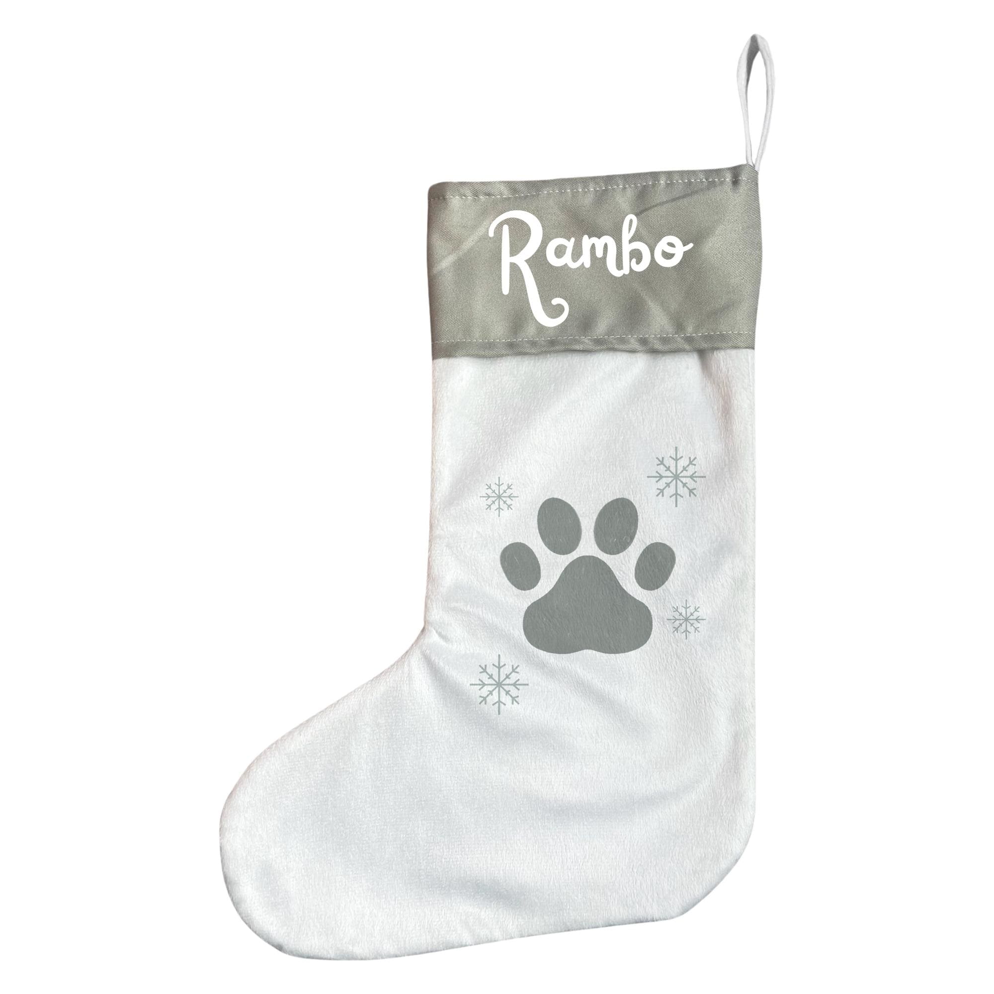 Personalised Pet Christmas Stocking with Paw Print - Image 4