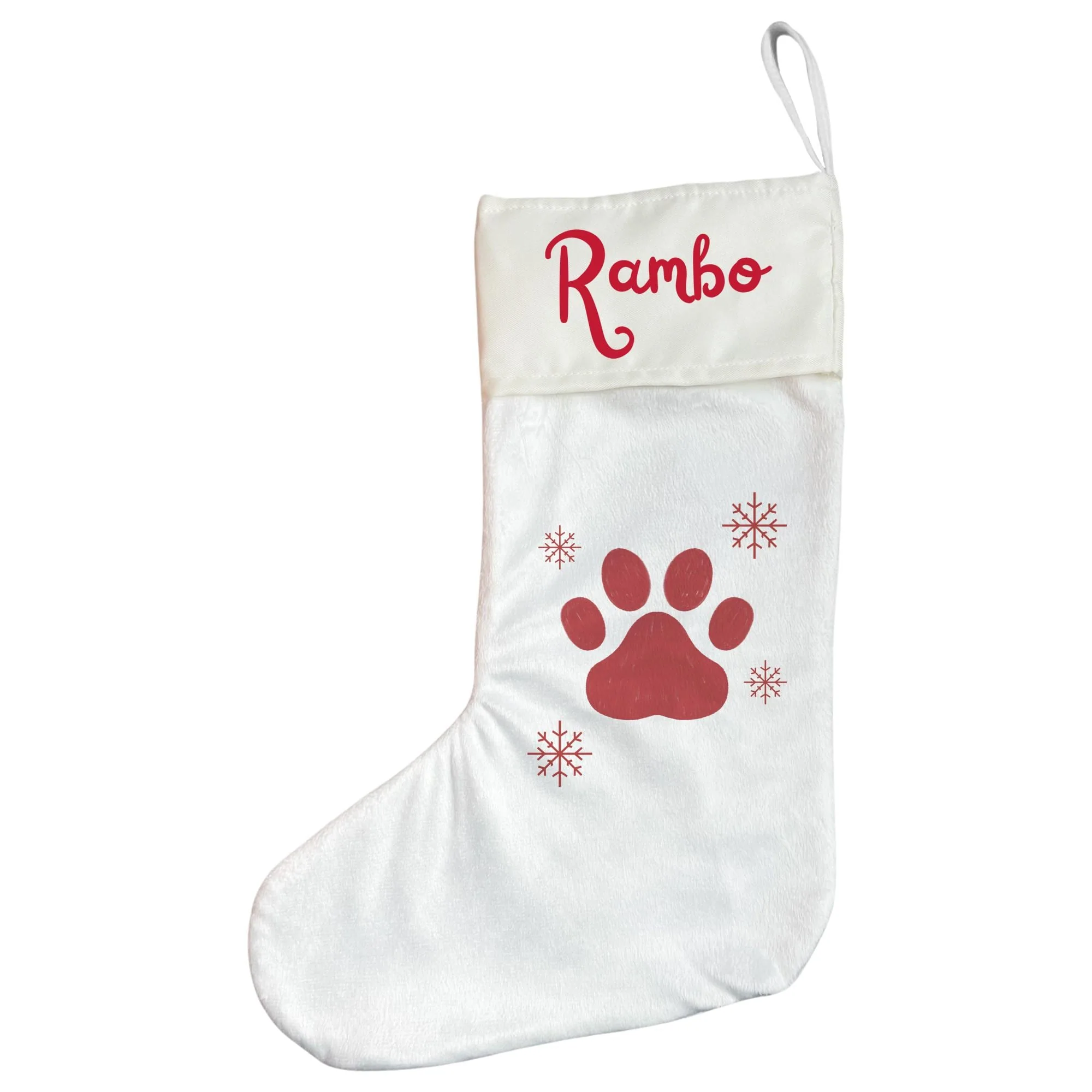 Personalised Pet Christmas Stocking with Paw Print - Image 5