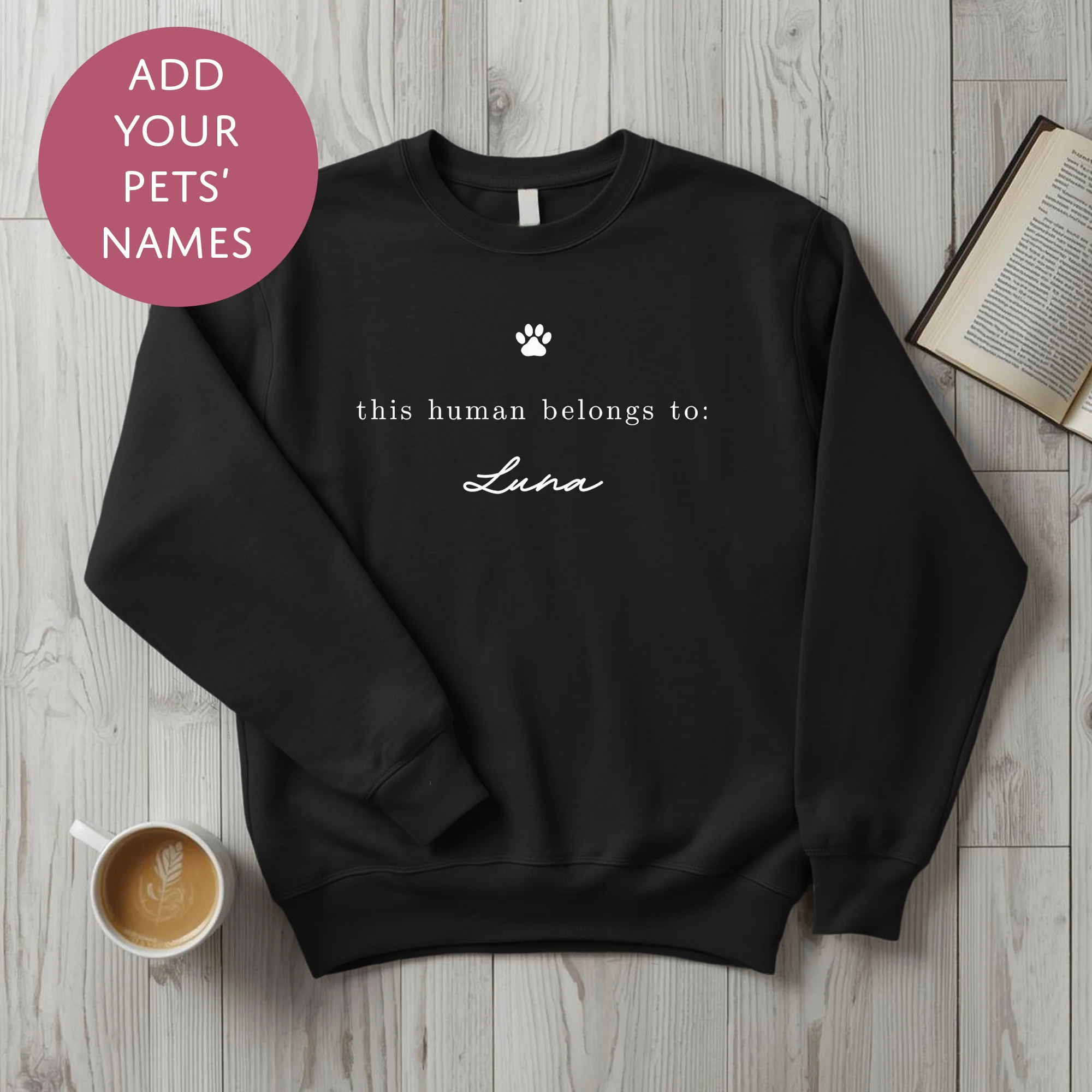 Personalised Pet Mum Sweater - This Human Belongs To Customised Dog Cat Name Jumper - Image 10