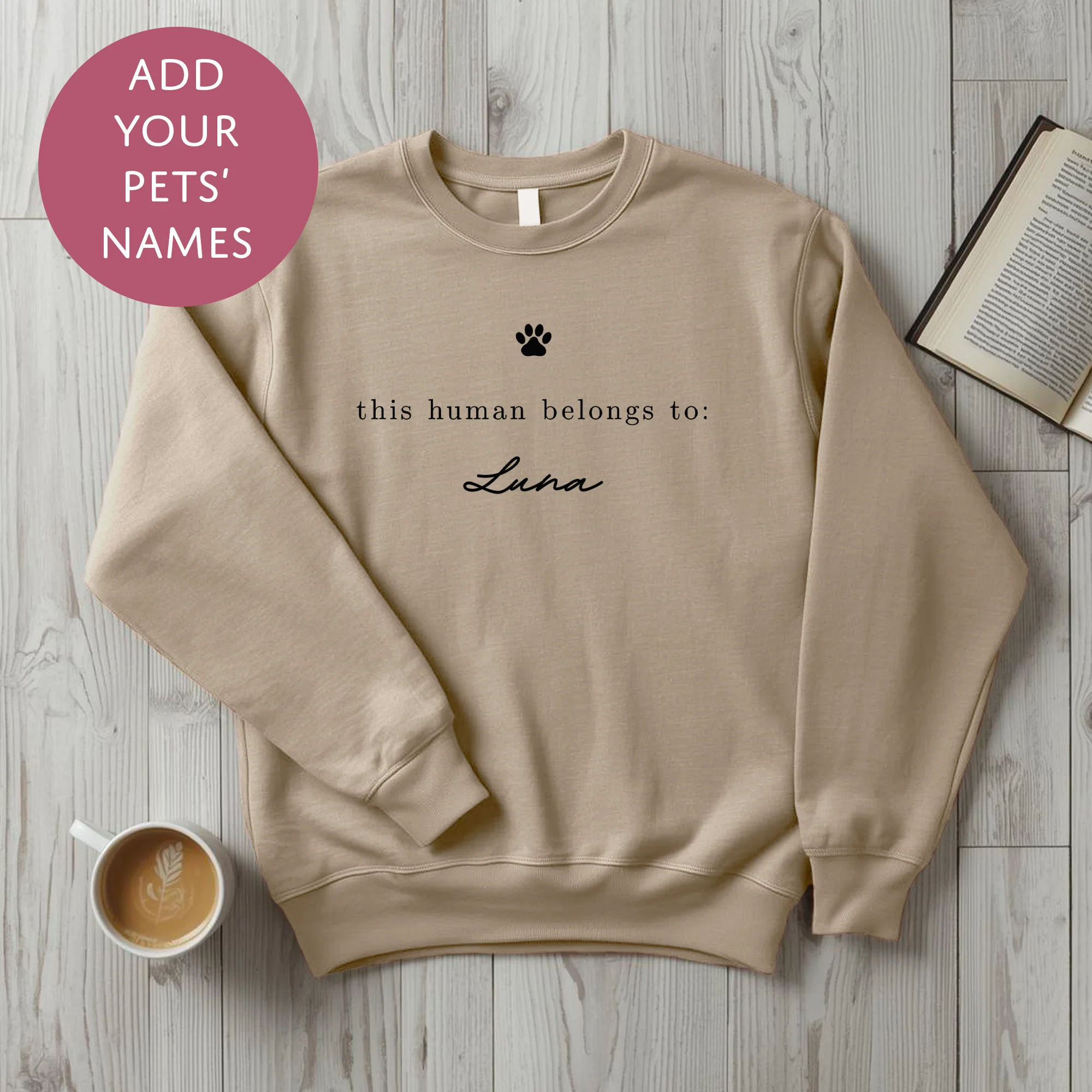Personalised Pet Mum Sweater - This Human Belongs To Customised Dog Cat Name Jumper - Image 9