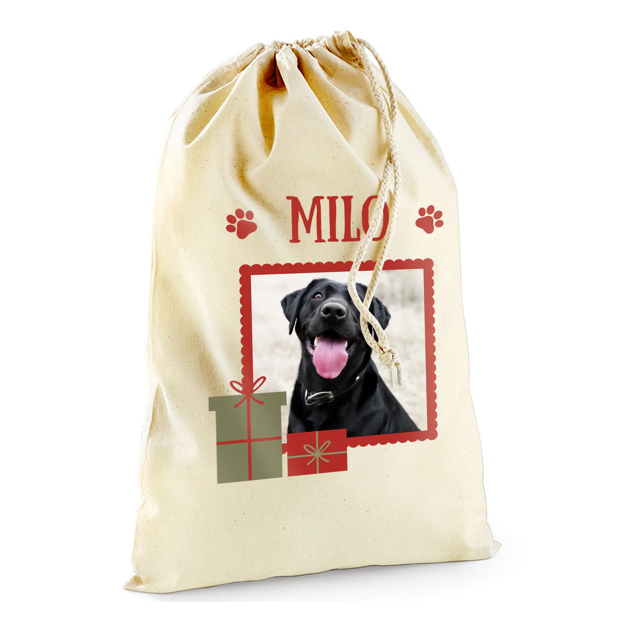 Personalised Pets Christmas Treats Gift Sack