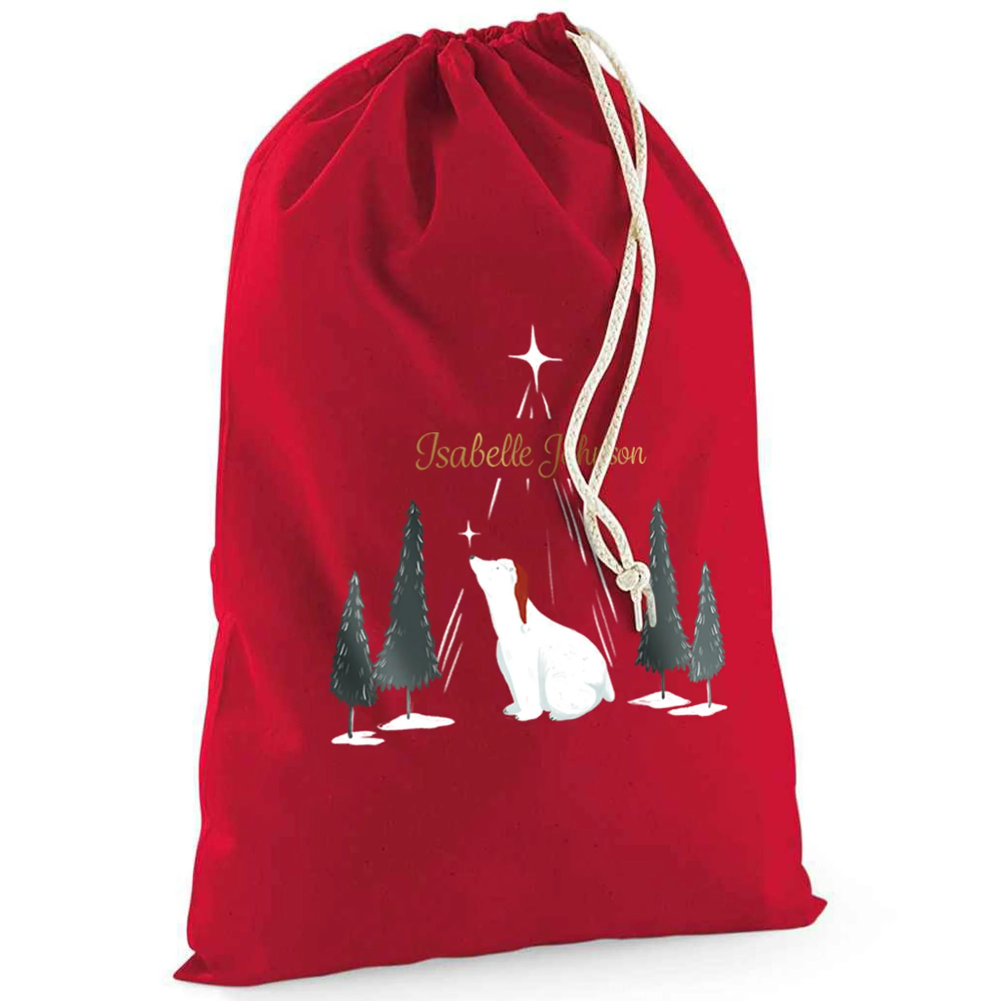 Personalised Polar Bear Christmas Sack - Image 3