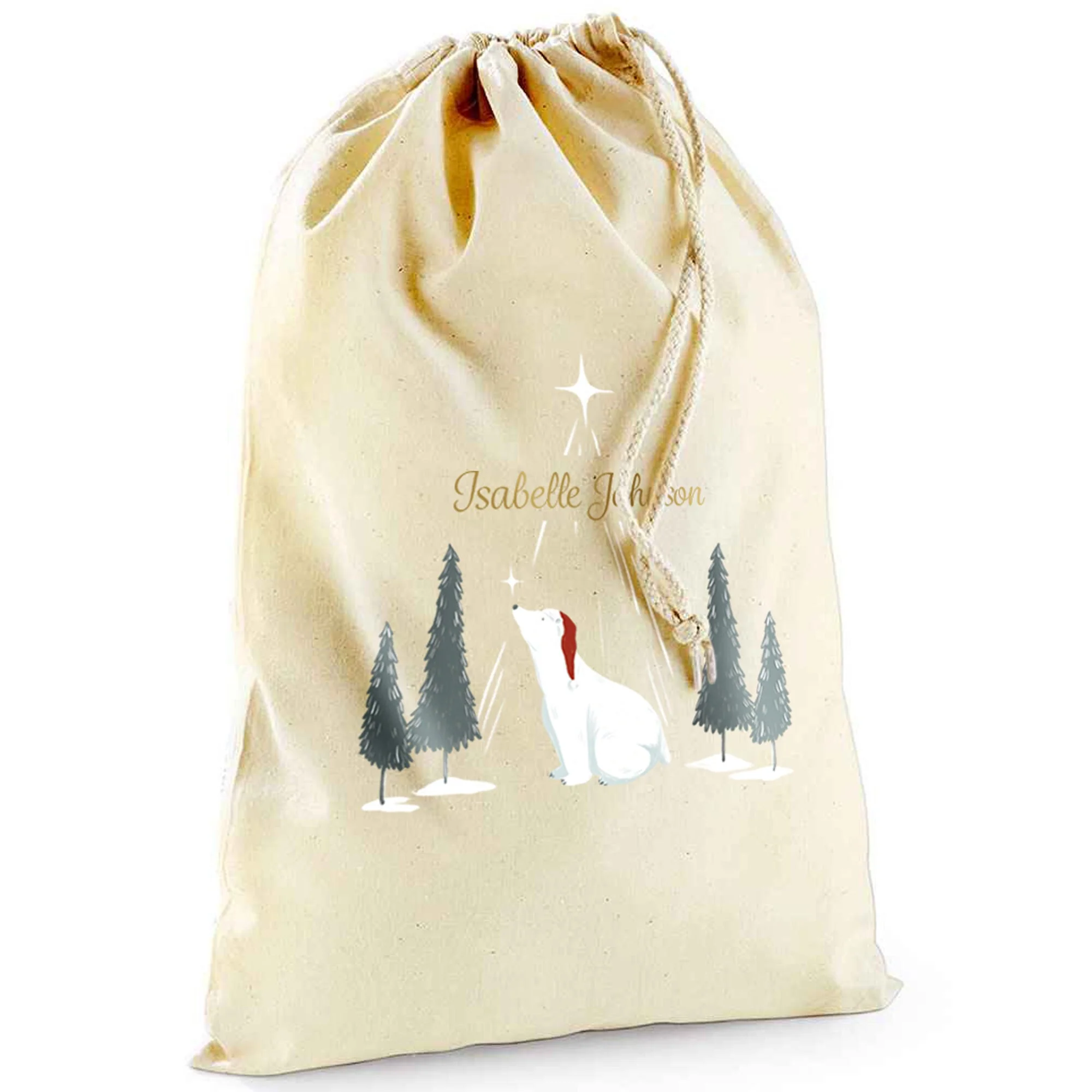 Personalised Polar Bear Christmas Sack - Image 4