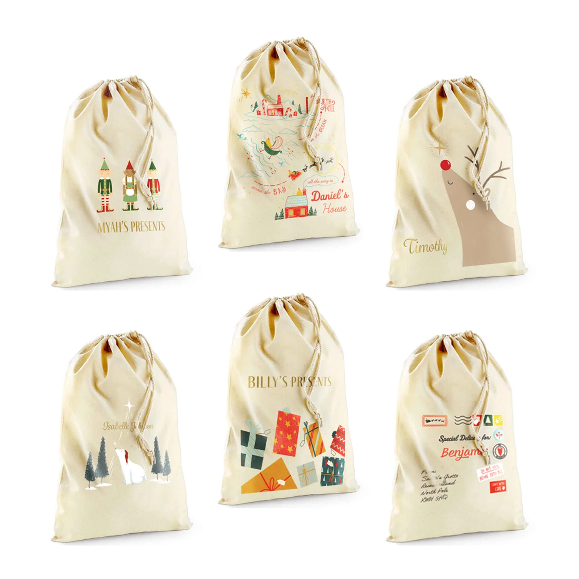 Personalised Initial & Name Christmas Sack - Image 10