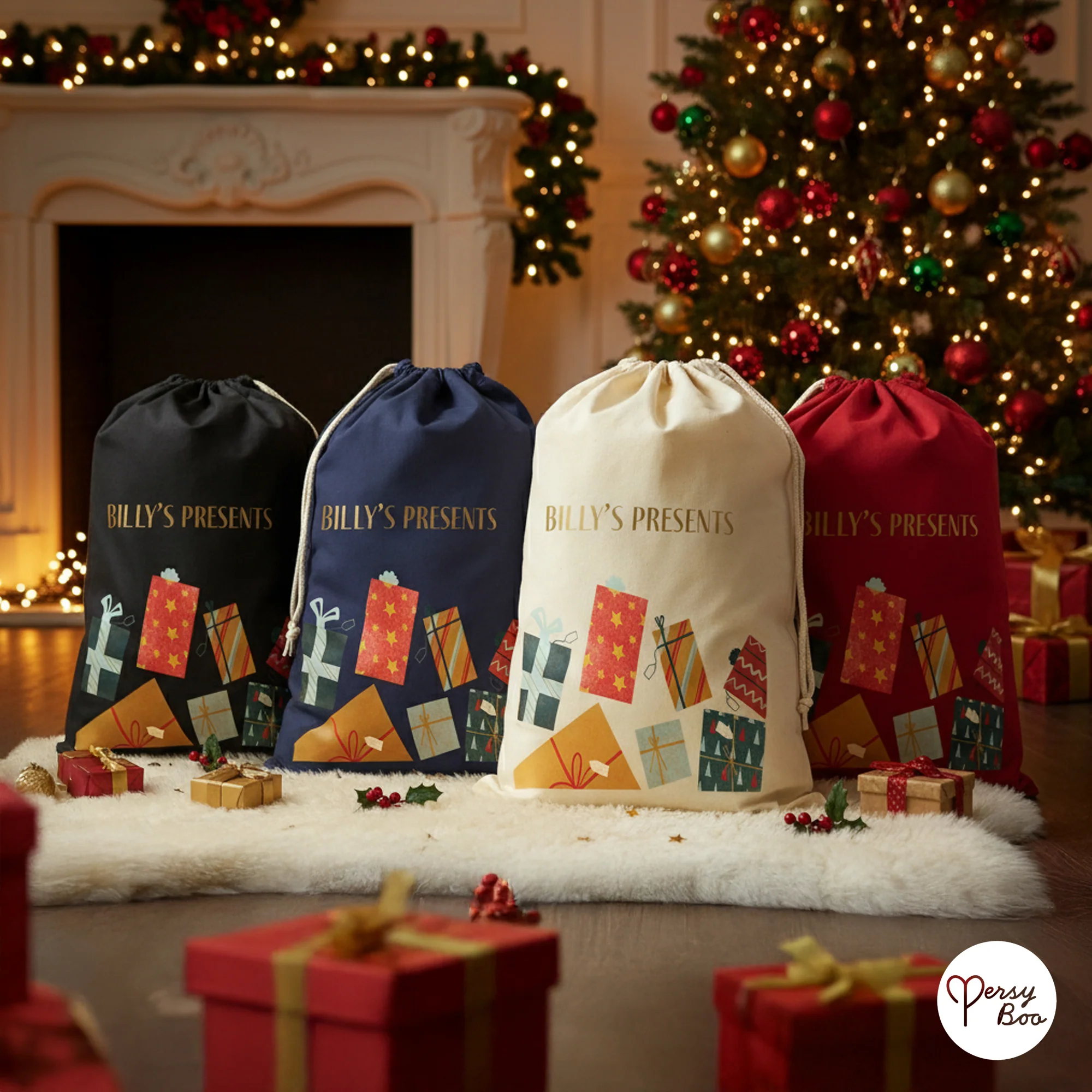 Personalised Initial & Name Christmas Sack - Image 2