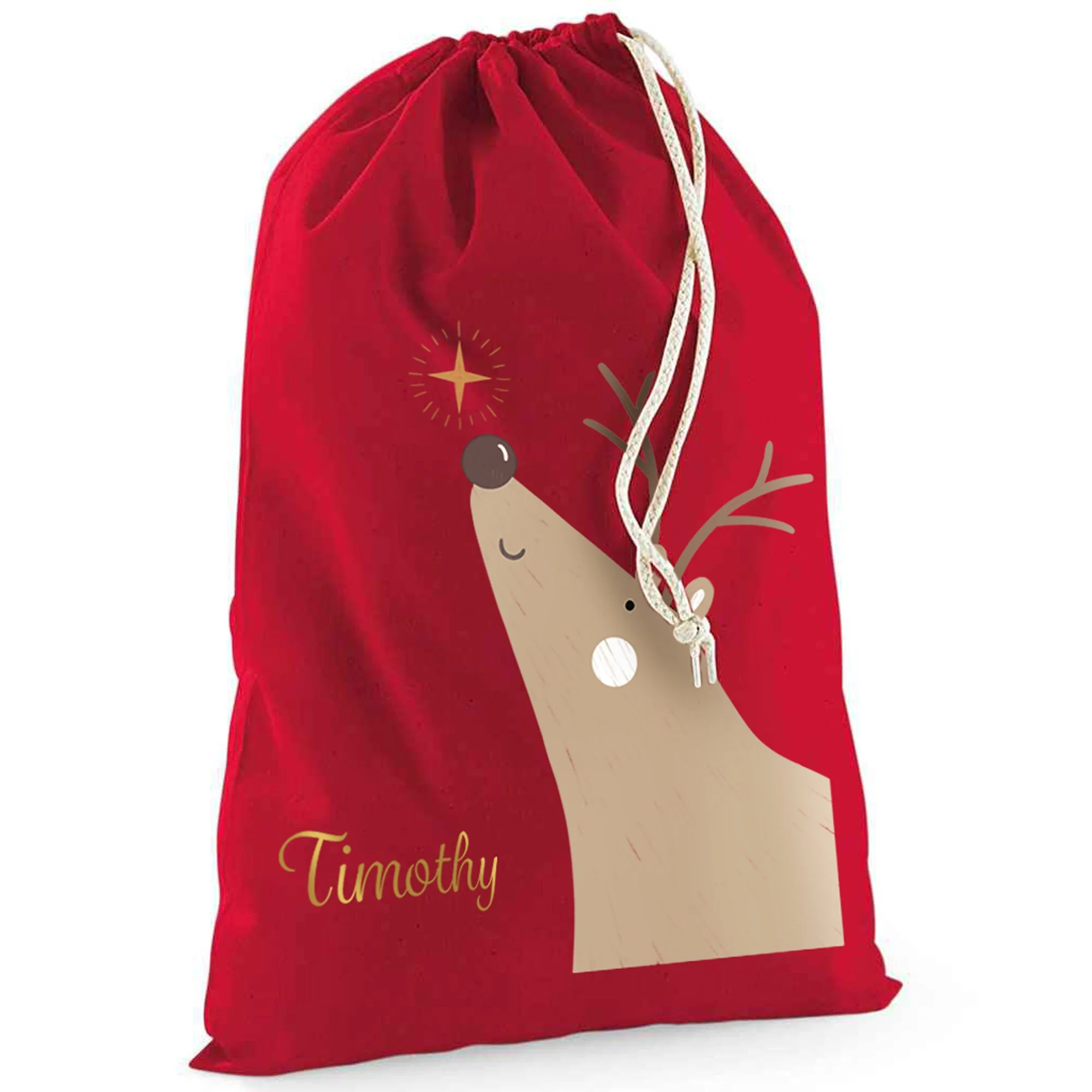 Personalised Rudolf Christmas Sack - Image 4