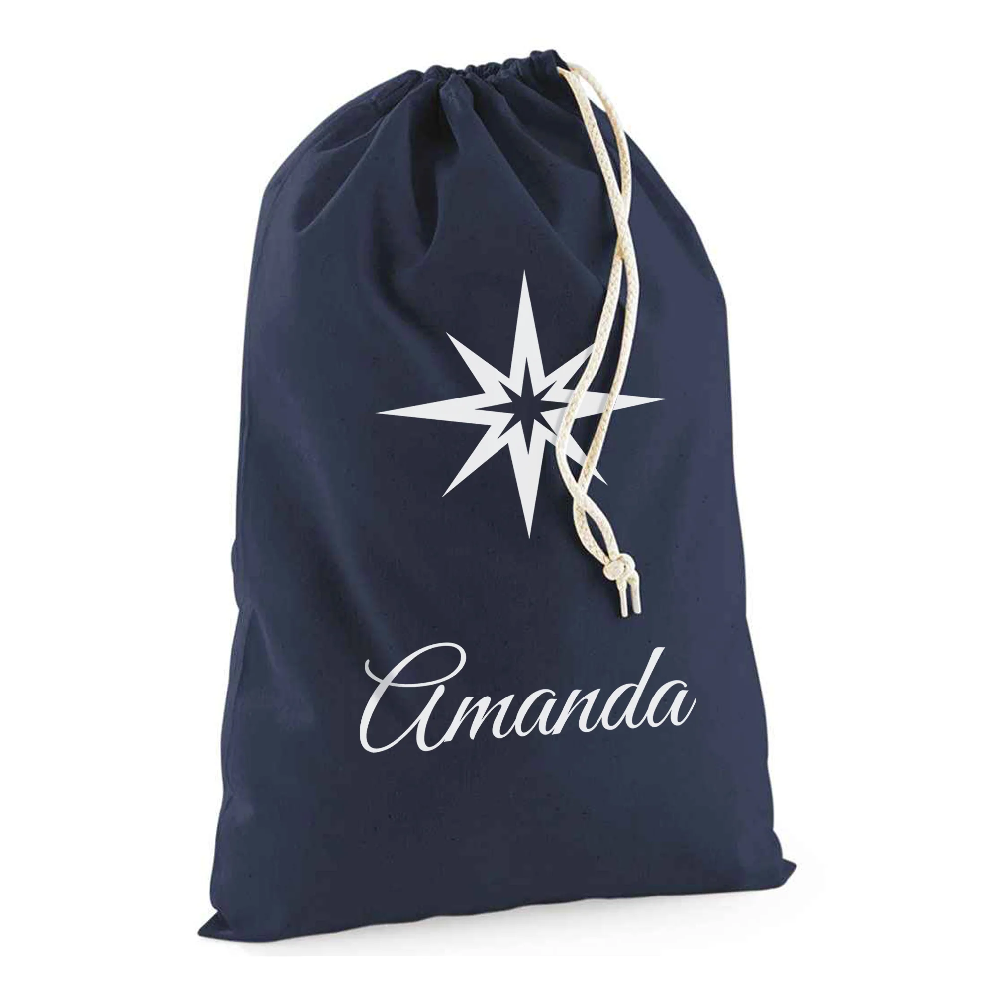 Personalised Star Sack with Christmas Gifts 100% Cotton - Image 4
