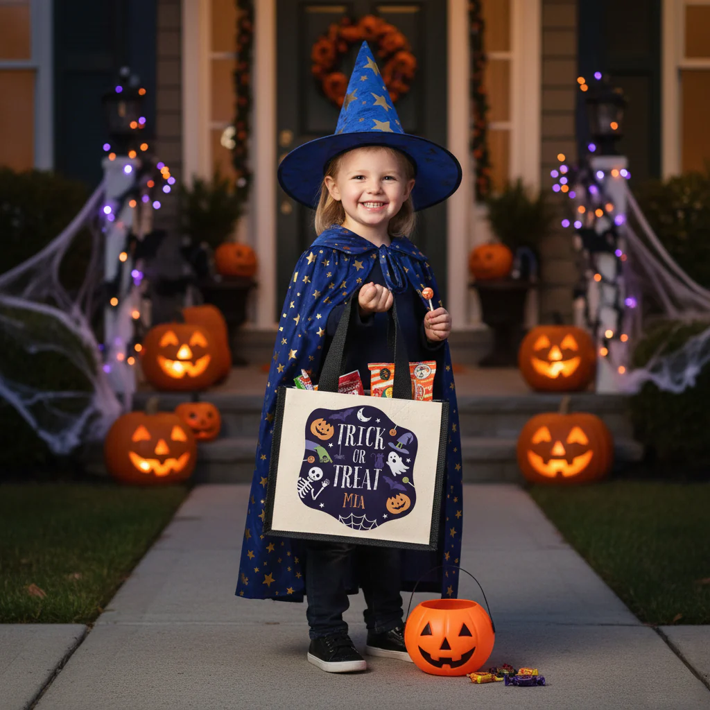 Personalised Trick or Treat Kids Halloween Bag - Image 3