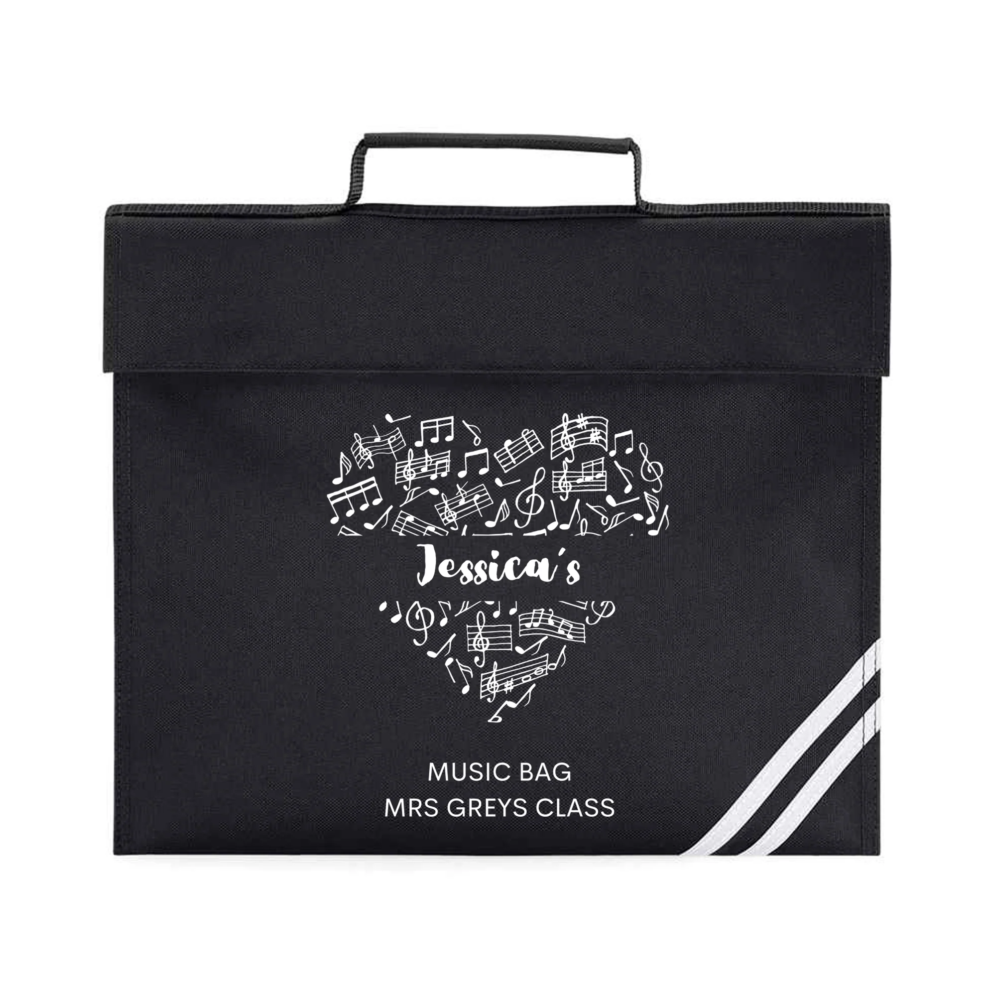 Personalized Heart of Music Bag