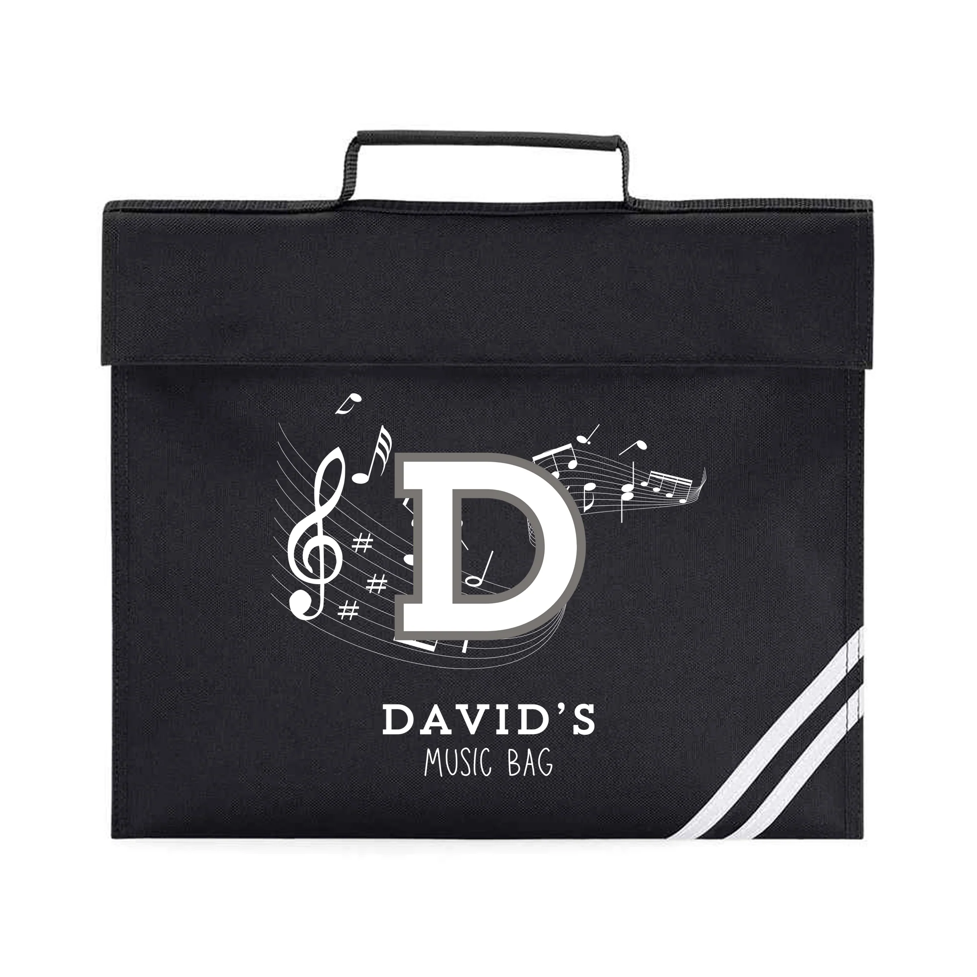 Personalized Initial & Music Staff Bag