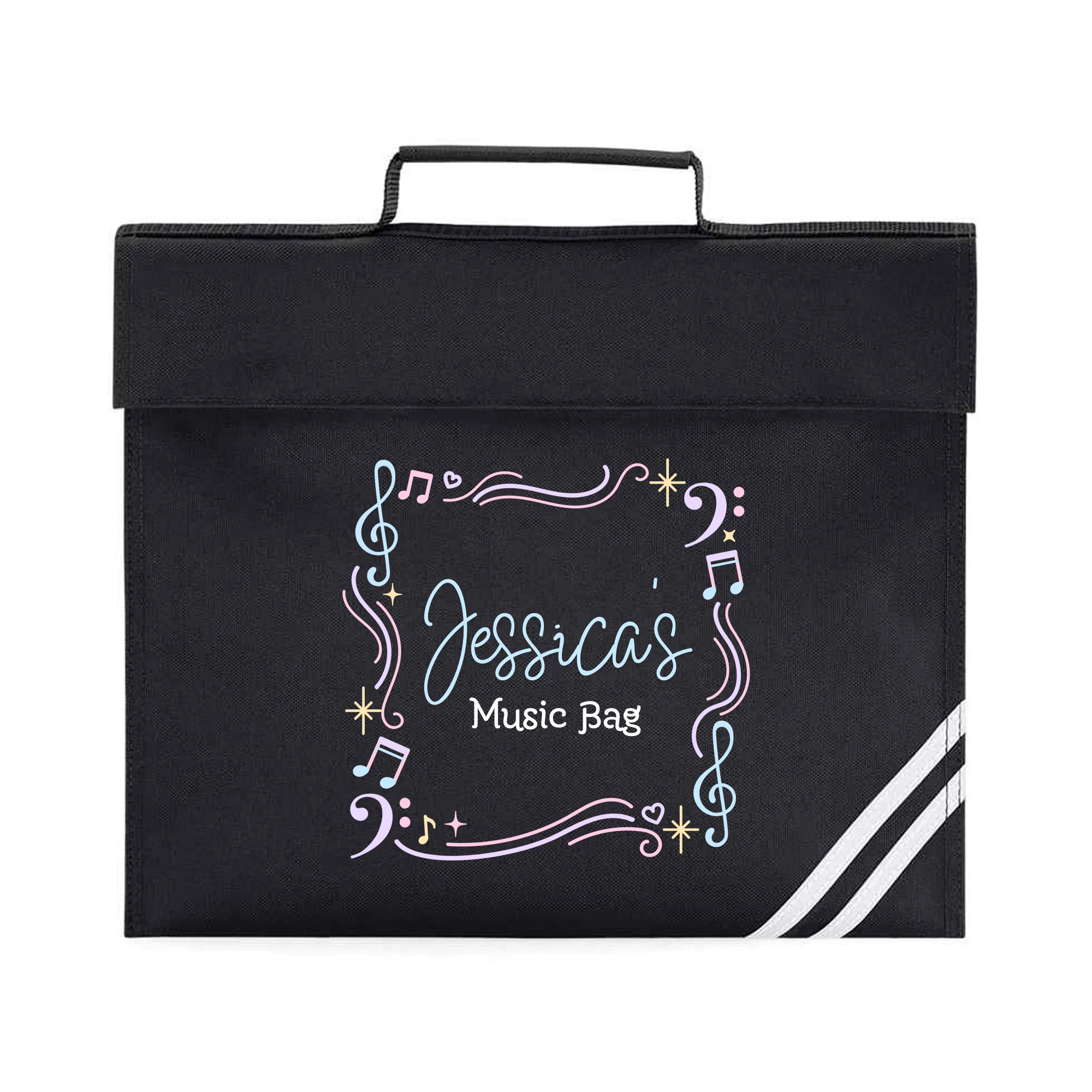 Personalized Music Note Scroll Bag