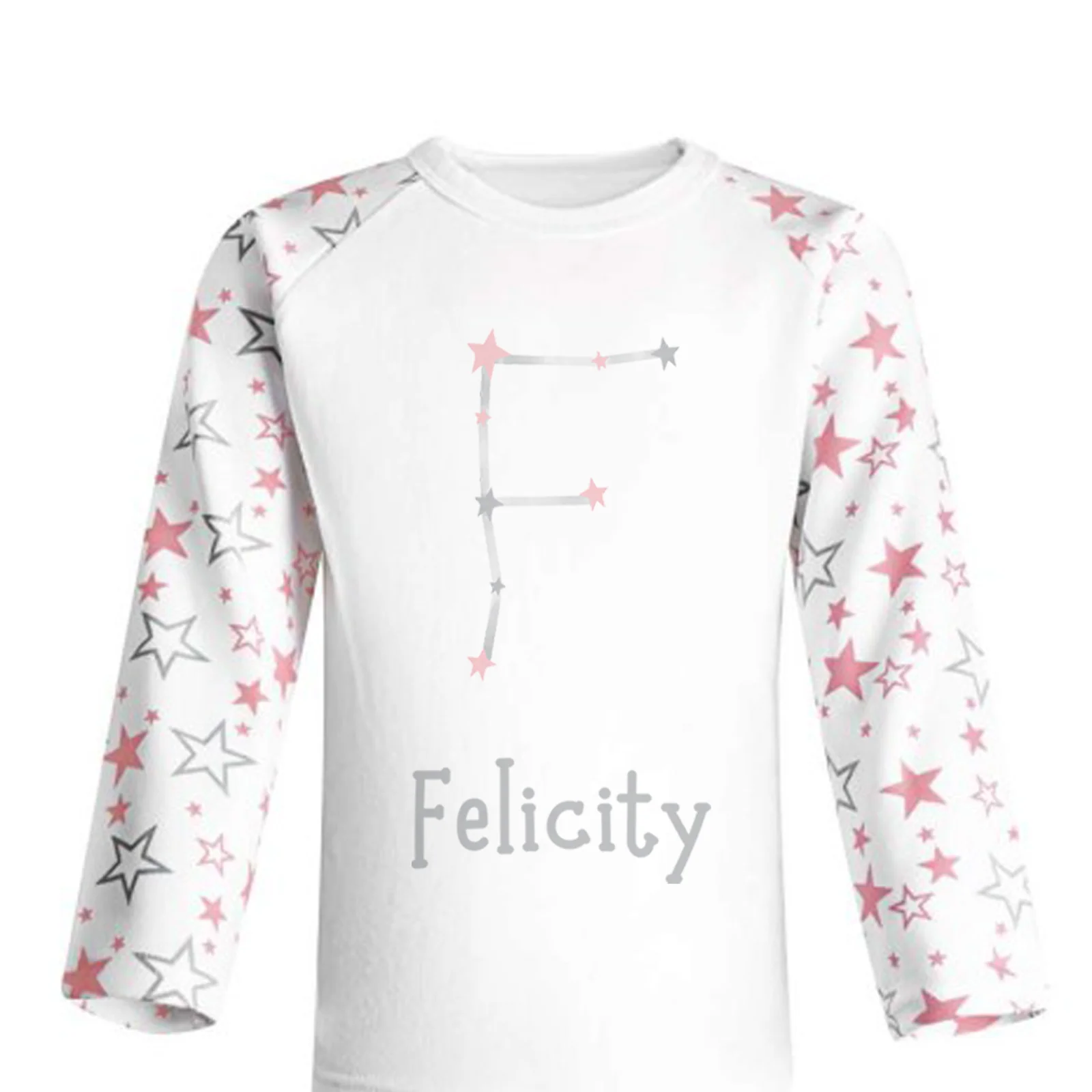 Pink Star Constellation Alphabet Personalised Pjs - Image 5