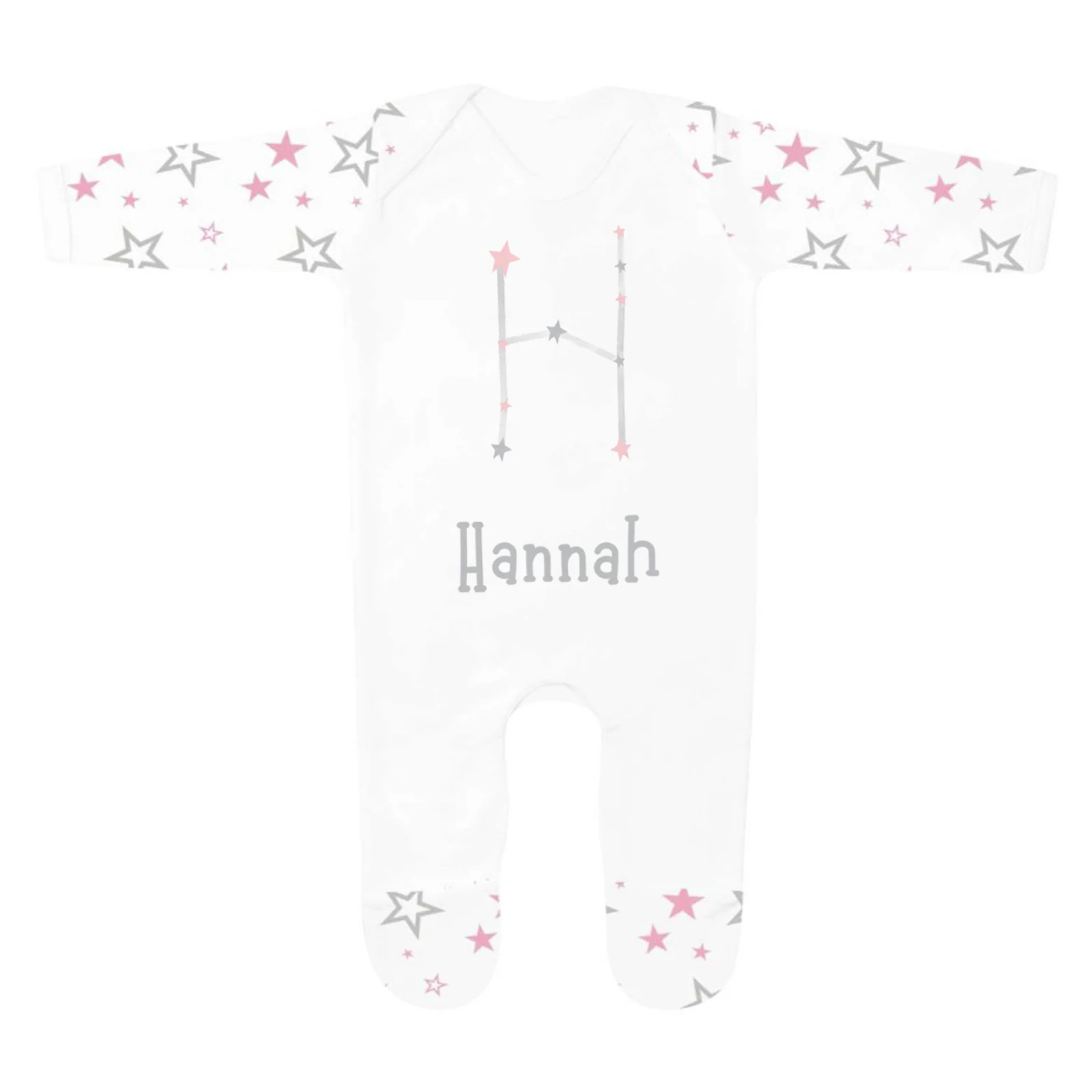 Pink Star Constellation Alphabet Personalised Pjs - Image 9