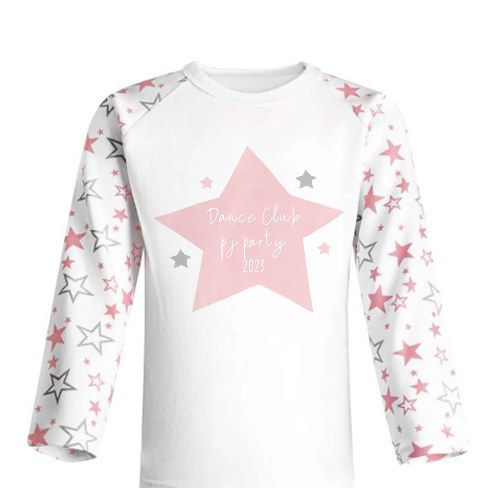 Pink star Personalised Pjs - Image 3