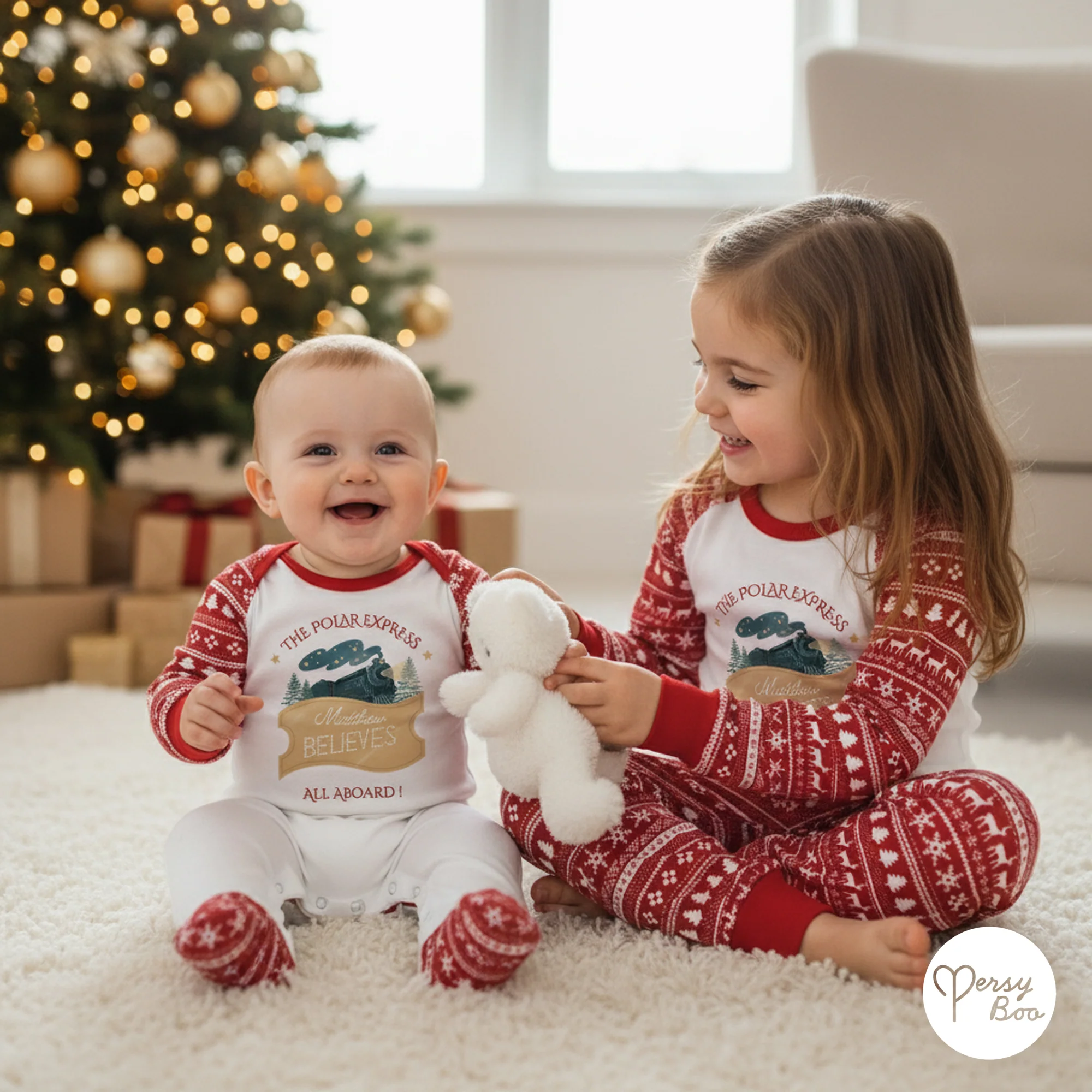 Polar Express with the Family - Personalised - Traditional Christmas Pyjamas - Image 3