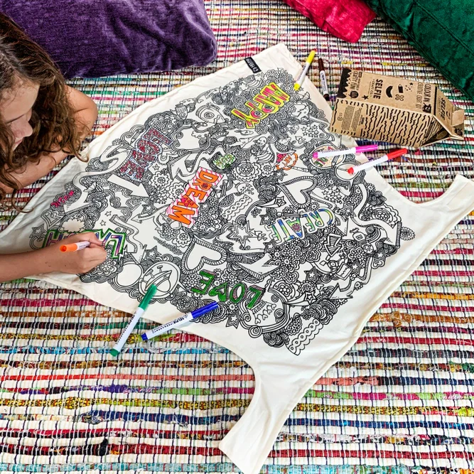 Positivity Powers Colour in Cape with Fabric Pens - Image 3