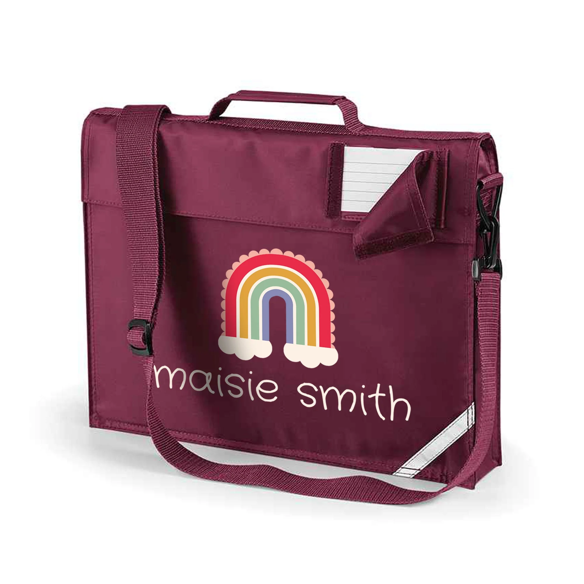 Book Bag - Rainbow Design - Personalised