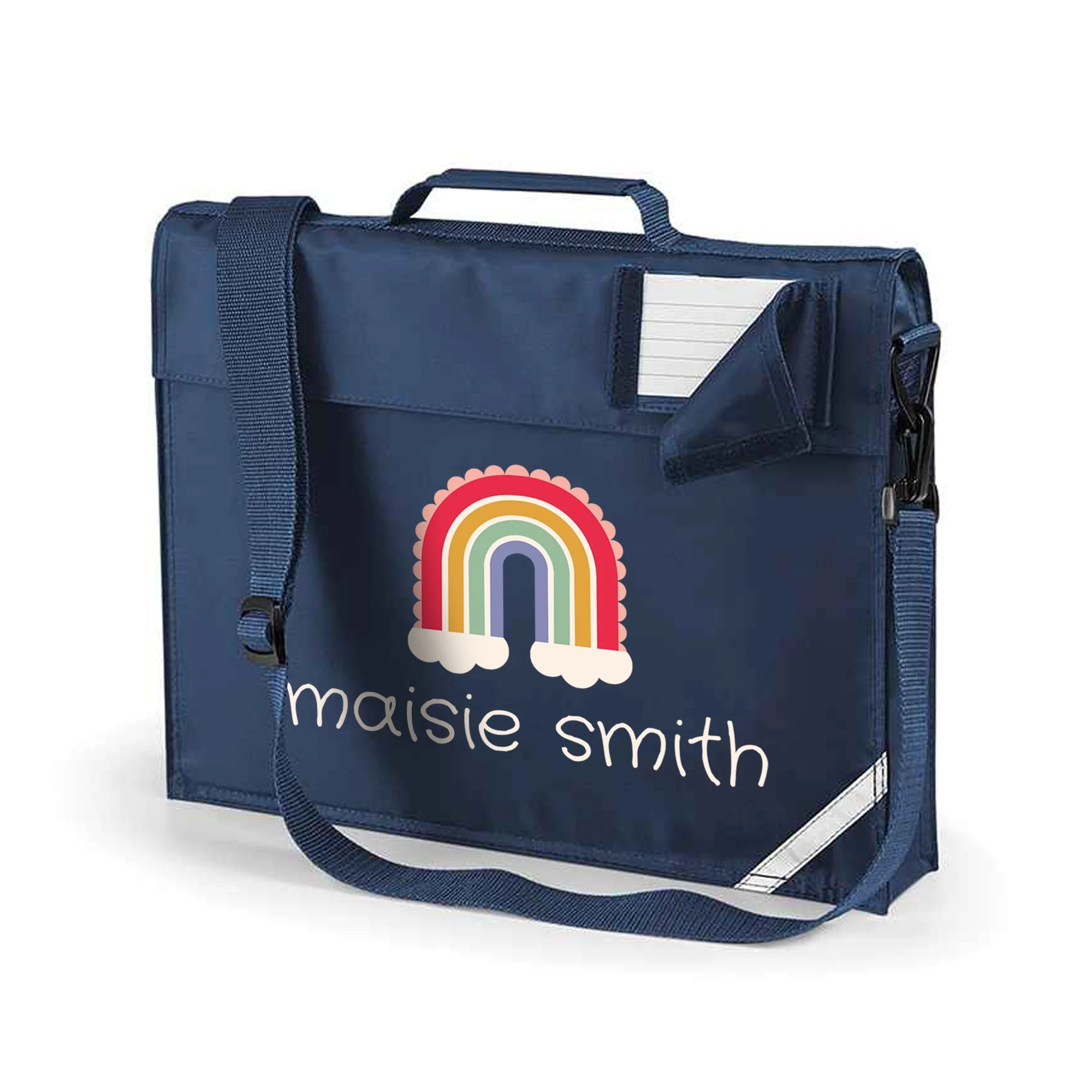 Book Bag - Rainbow Design - Personalised - Image 3