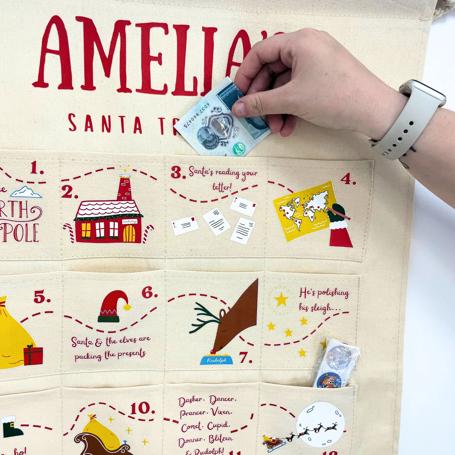 Personalised Santa Tracker Advent Calendar | Custom Made for Kids & Family - Image 8